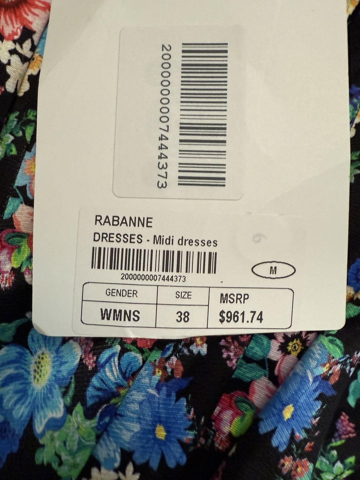 Paco Rabanne Paco Rabbane Gathered Floral Print Stretch Jersey Midi Dress Size M / US 6-8 / IT 42-44 - 6 Thumbnail