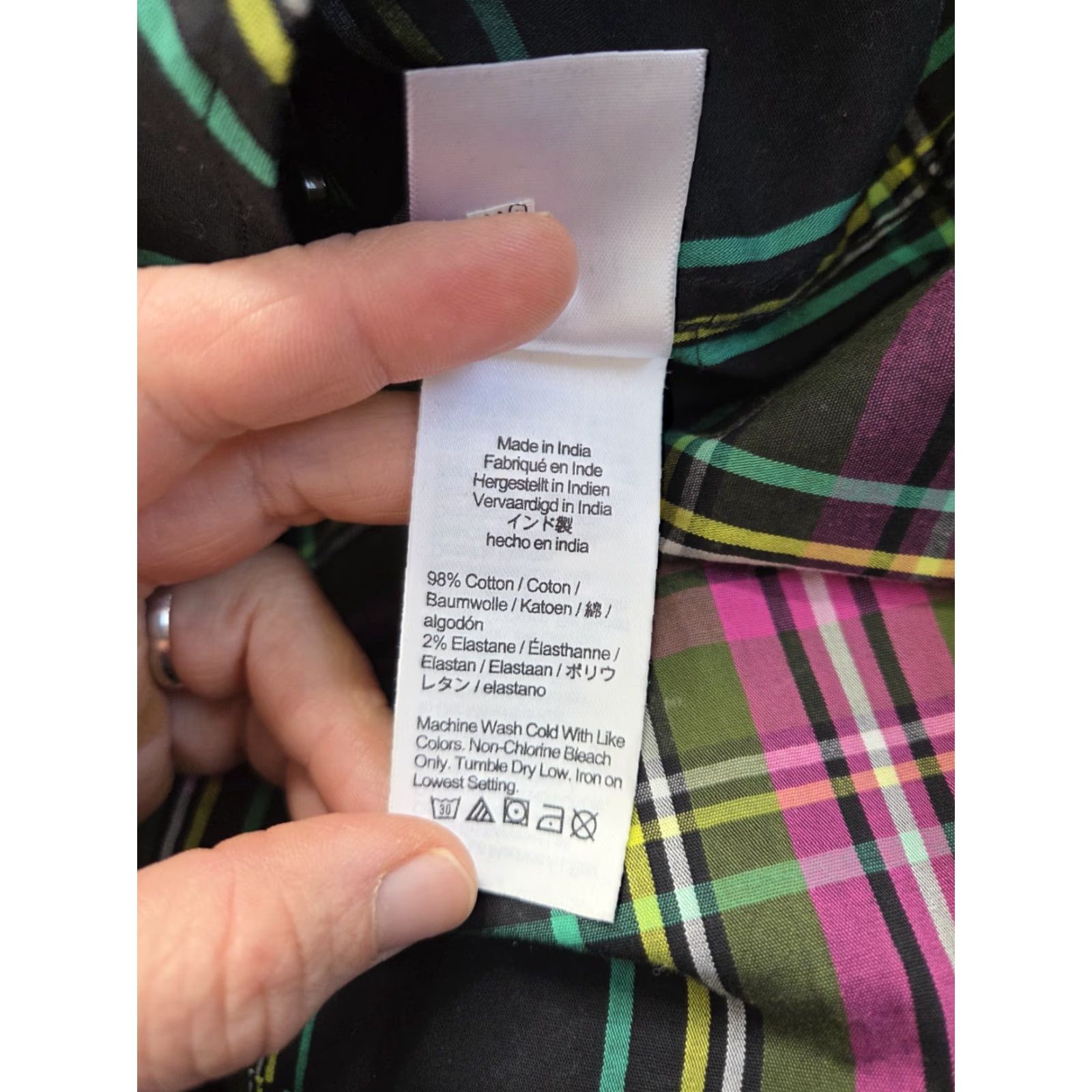 J.Crew J.Crew Slim-fit Shirt Womens Small 4 Pink Stewart Plaid Multicolor Long Sleeve Button-Up Collared Womens Shirt Size S / US 4 / IT 40 - 6 Thumbnail