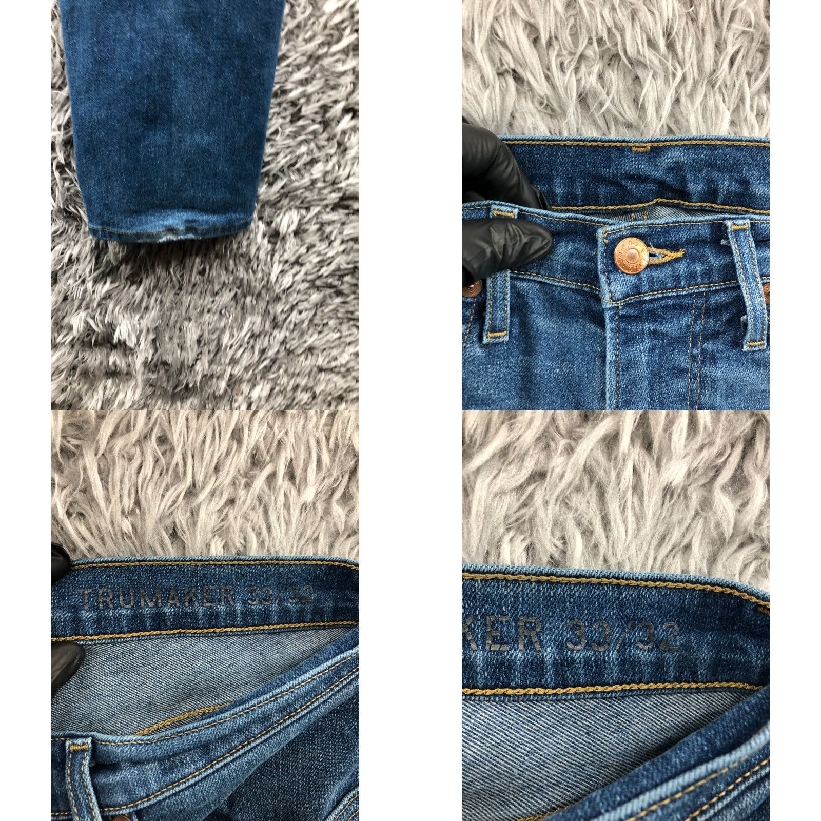 Vintage Trumaker Jeans Main Selling Point: Straight, Mid Rise, Blue, 33x32, Mens, Regular Size US 33 - 8 Thumbnail