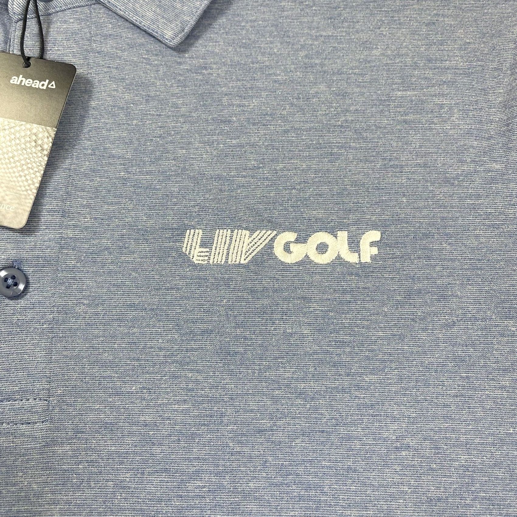 Vintage Ahead LIV Golf Polo Shirt - Short Sleeve, Embroidered Logo, Blue - Size S, 100% Polyester, Breathable, Lightweight, Performance Polo, Men Size US S / EU 44-46 / 1 - 7 Thumbnail