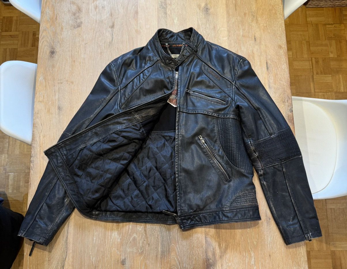 Harley Davidson Vintage Harley Davidson Leather Bike Jacket Size US XL / EU 56 / 4 - 2 Thumbnail