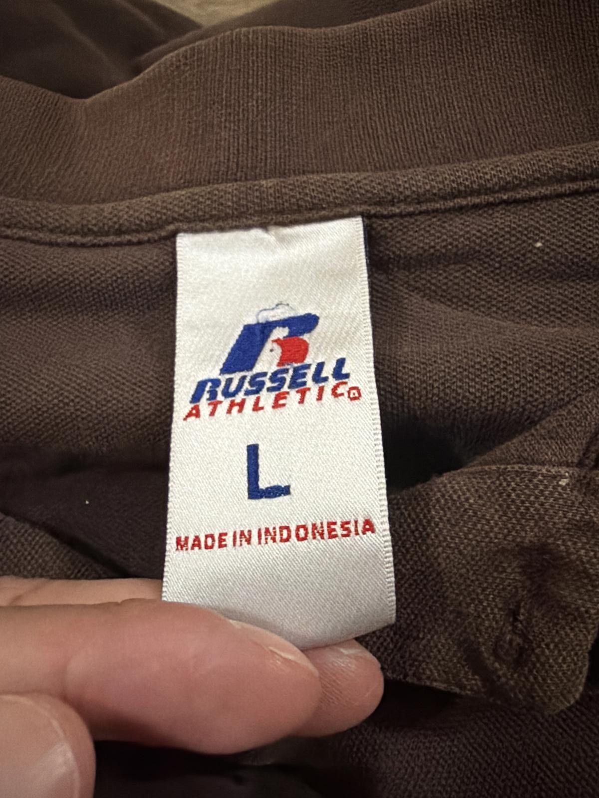 Russell Athletic Vintage Montana Tech Brown Polo Russell Athletic 90s Y2K Size US L / EU 52-54 / 3 - 3 Thumbnail