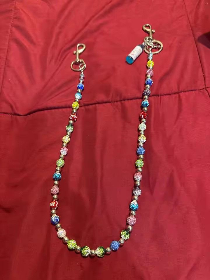 Jewelry Colorful Lucky Beaded Wallet Chain, Pants Chain Size ONE SIZE - 5 Thumbnail