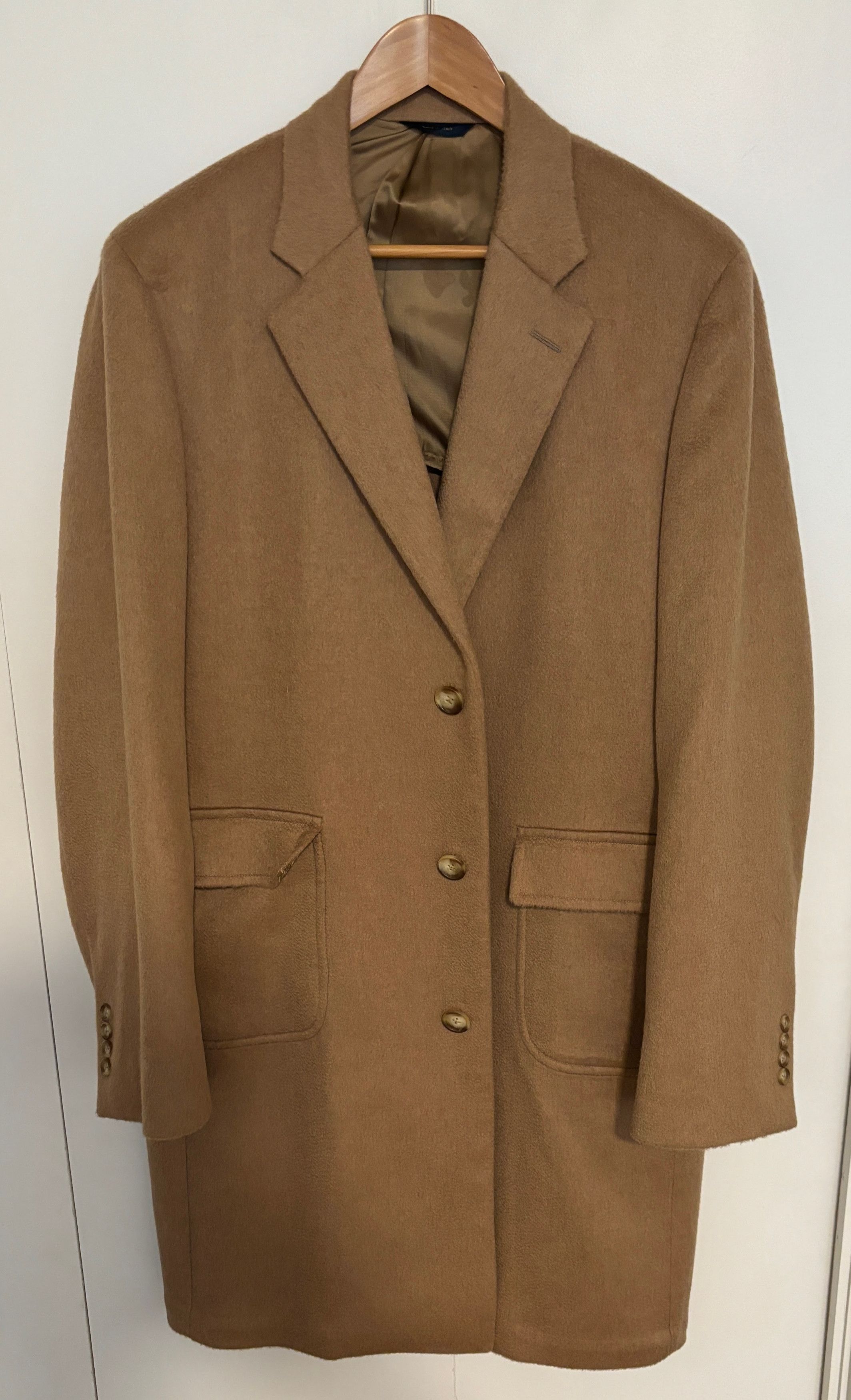 Brooks Brothers $1698 Made in Italy Camelhair Polo Coat/ Overcoat 44 - L/XL Size US L / EU 52-54 / 3 - 1 Thumbnail