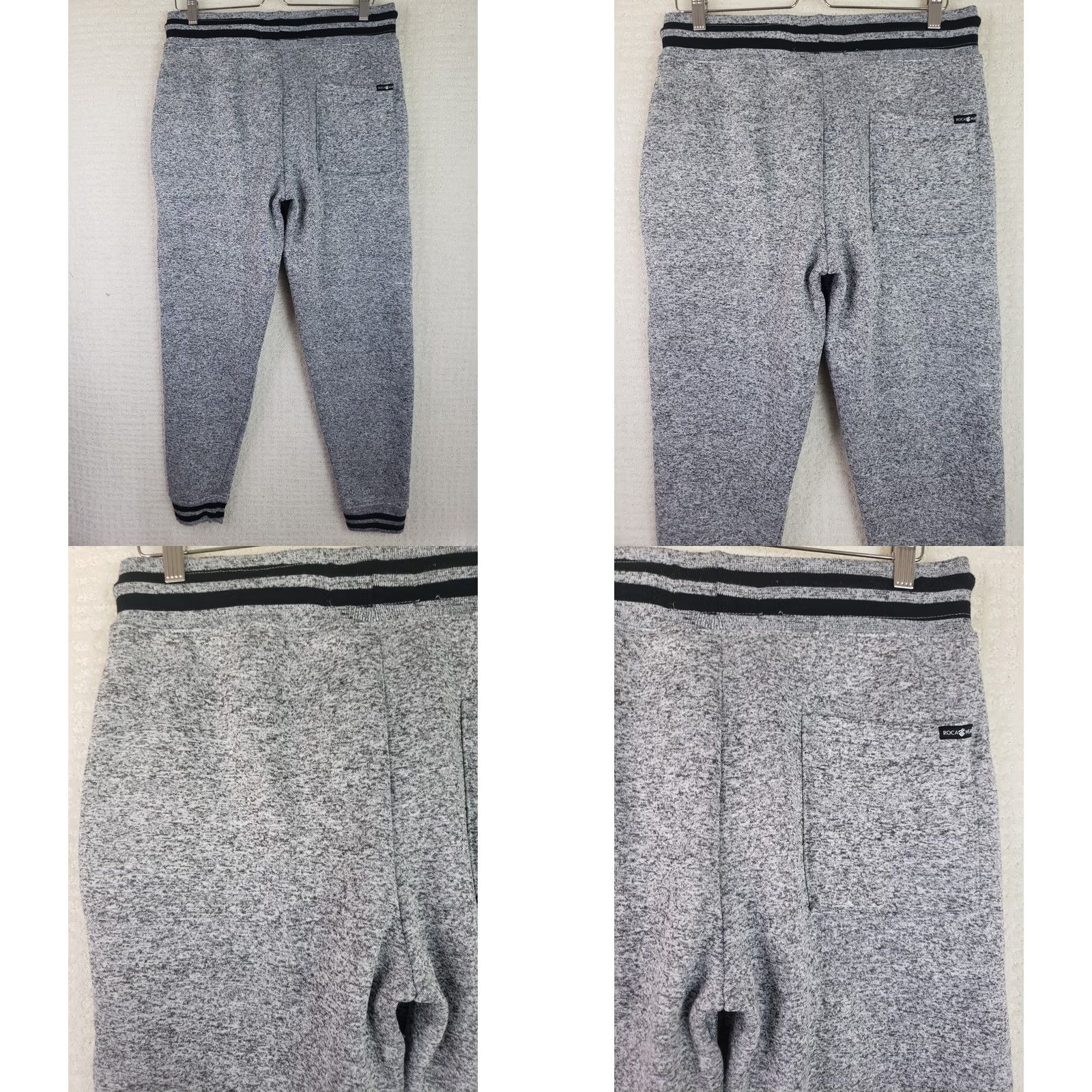 Rocawear Rocawear Jogger Pants Mens 2XL Gray Solid Logo 90s Athleisure CasualTapered Pocketed Elastic Waist Pockets Size US 39 - 9 Thumbnail