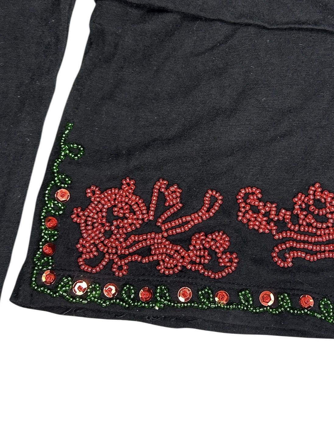Jean Paul Gaultier 90s Floral Embroidered Scarf Top Size M / US 6-8 / IT 42-44 - 5 Thumbnail