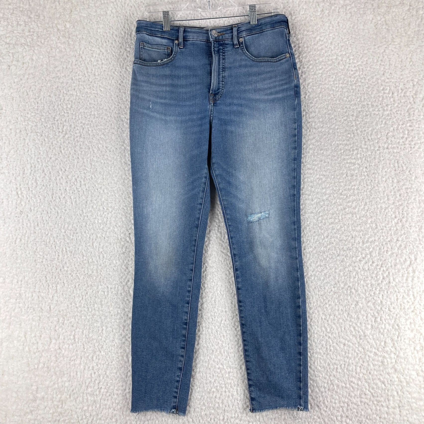 Everlane Everlane Jeans Womens Size 30 Blue denim High Rise Skinny Ankle Raw Hem Casual Size 30" / US 8 / IT 44 - 2 Thumbnail