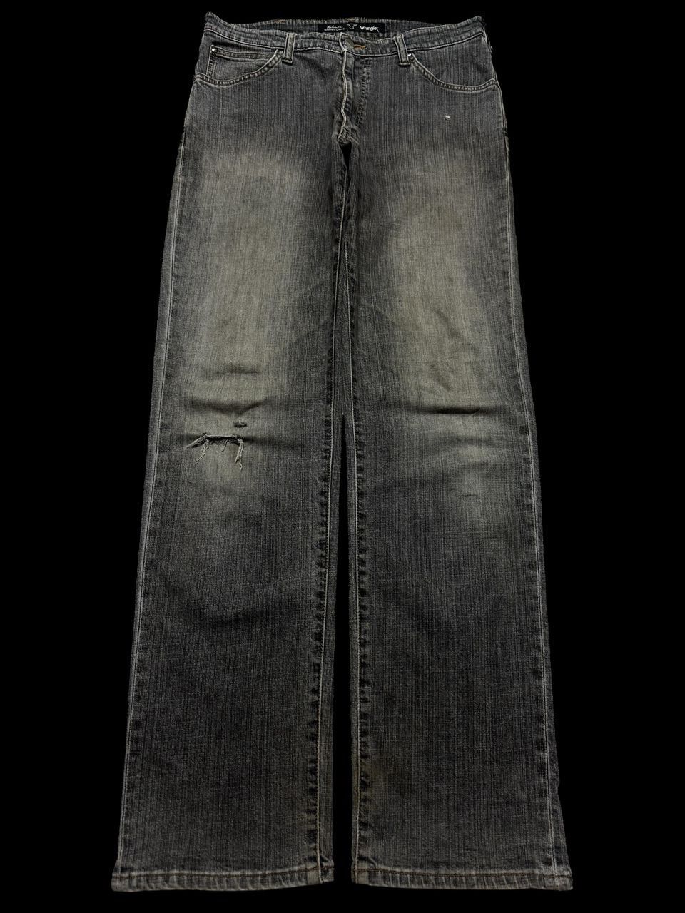 Vintage 90s Archive Wrangler Mudwash Distressed Ripped Jean