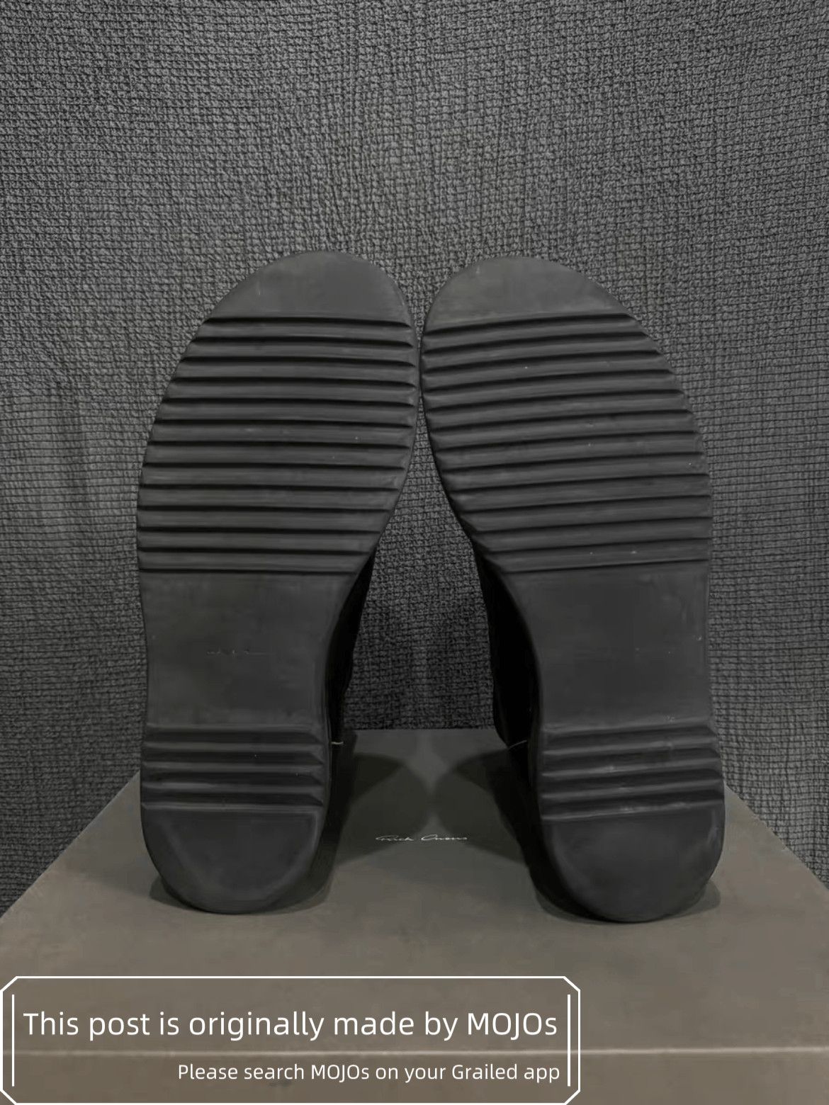 Sz 43 Rick Owens 19SS Wood Bottom Leather Boots