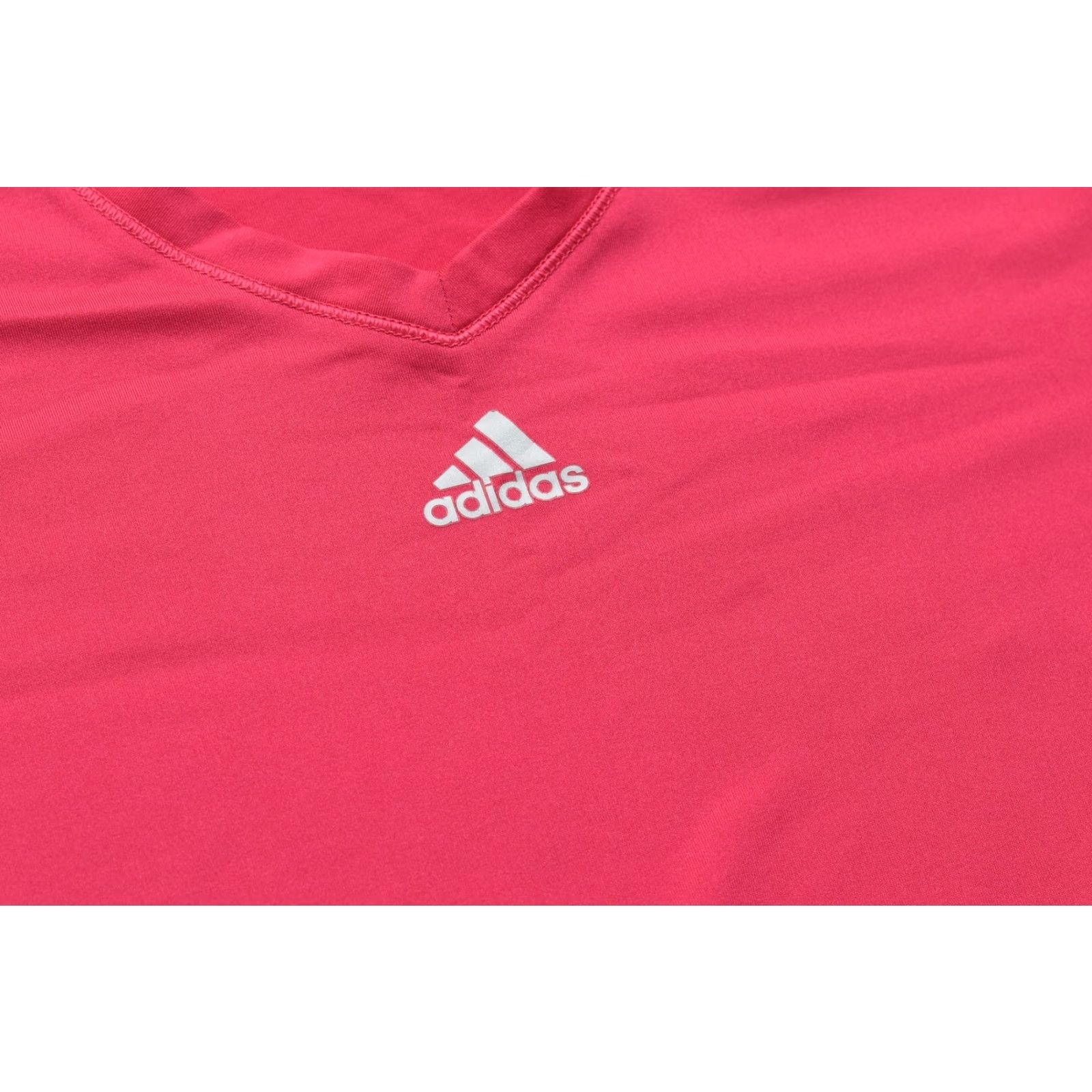 Adidas Adidas Climalite Women's Small Pink V-Neck Short Sleeve T-Shirt Sh Size S / US 4 / IT 40 - 7 Thumbnail