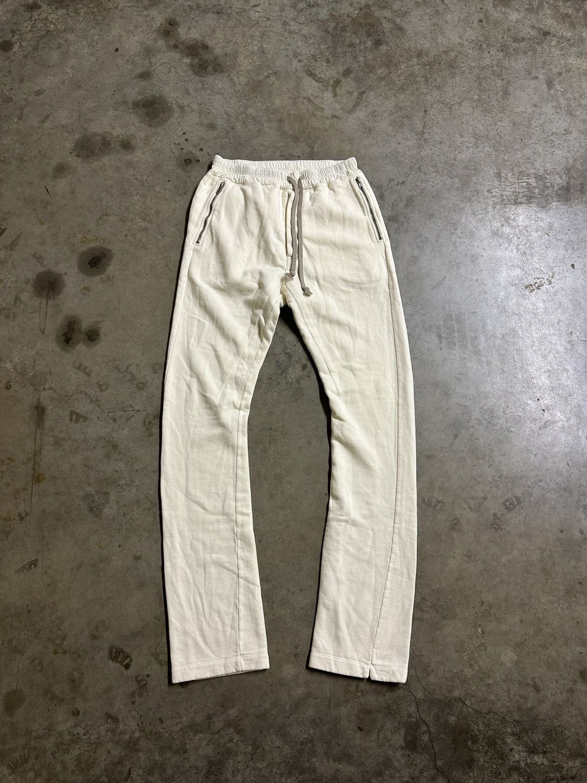 image of Rick Owens Berlin Sweatpants In Milk in White, Men's (Size 31)