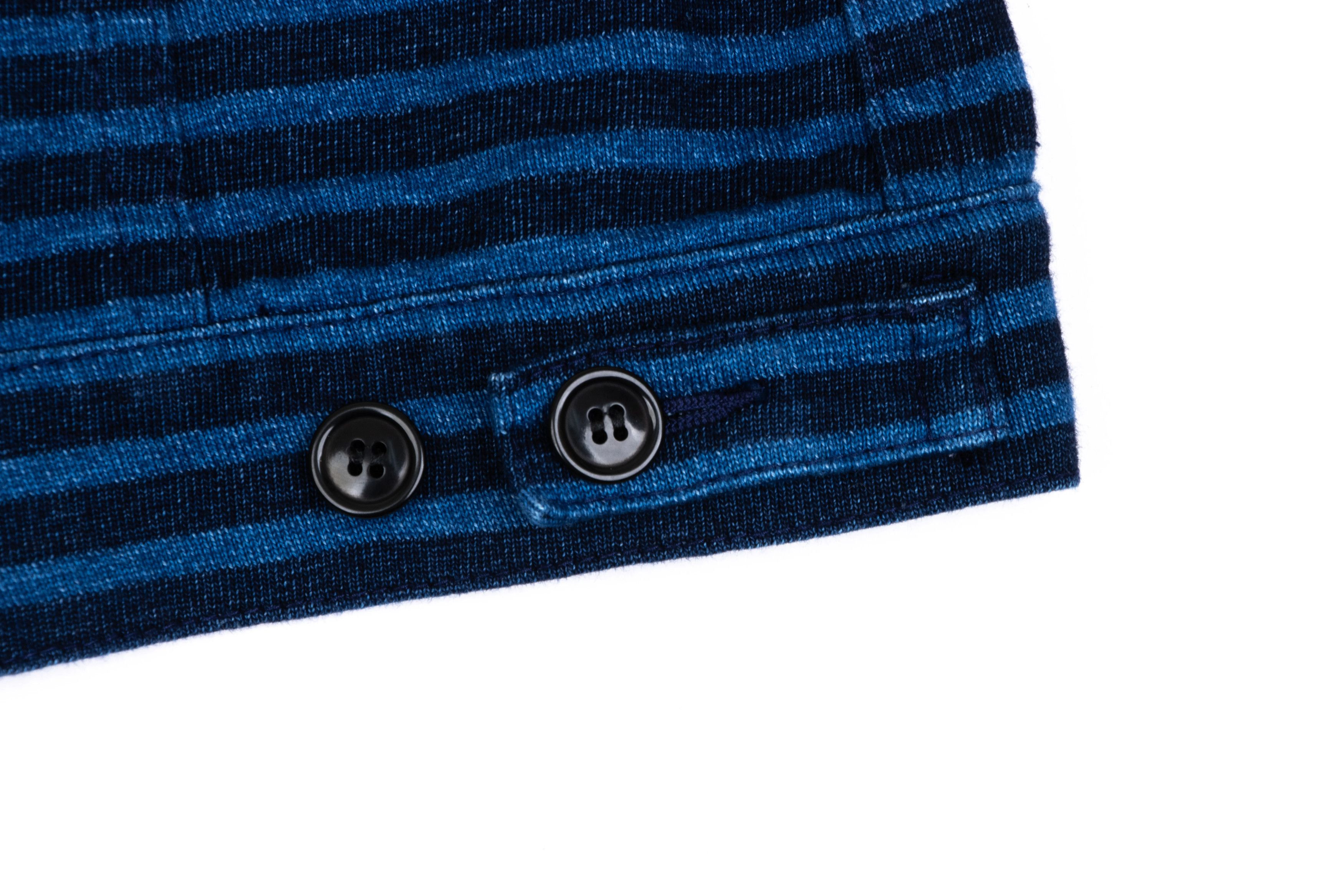 Junya Watanabe Cotton Stripe Sweat Trucker Jacket in Blue, Size XS Size US XS / EU 42 / 0 - 14 Thumbnail