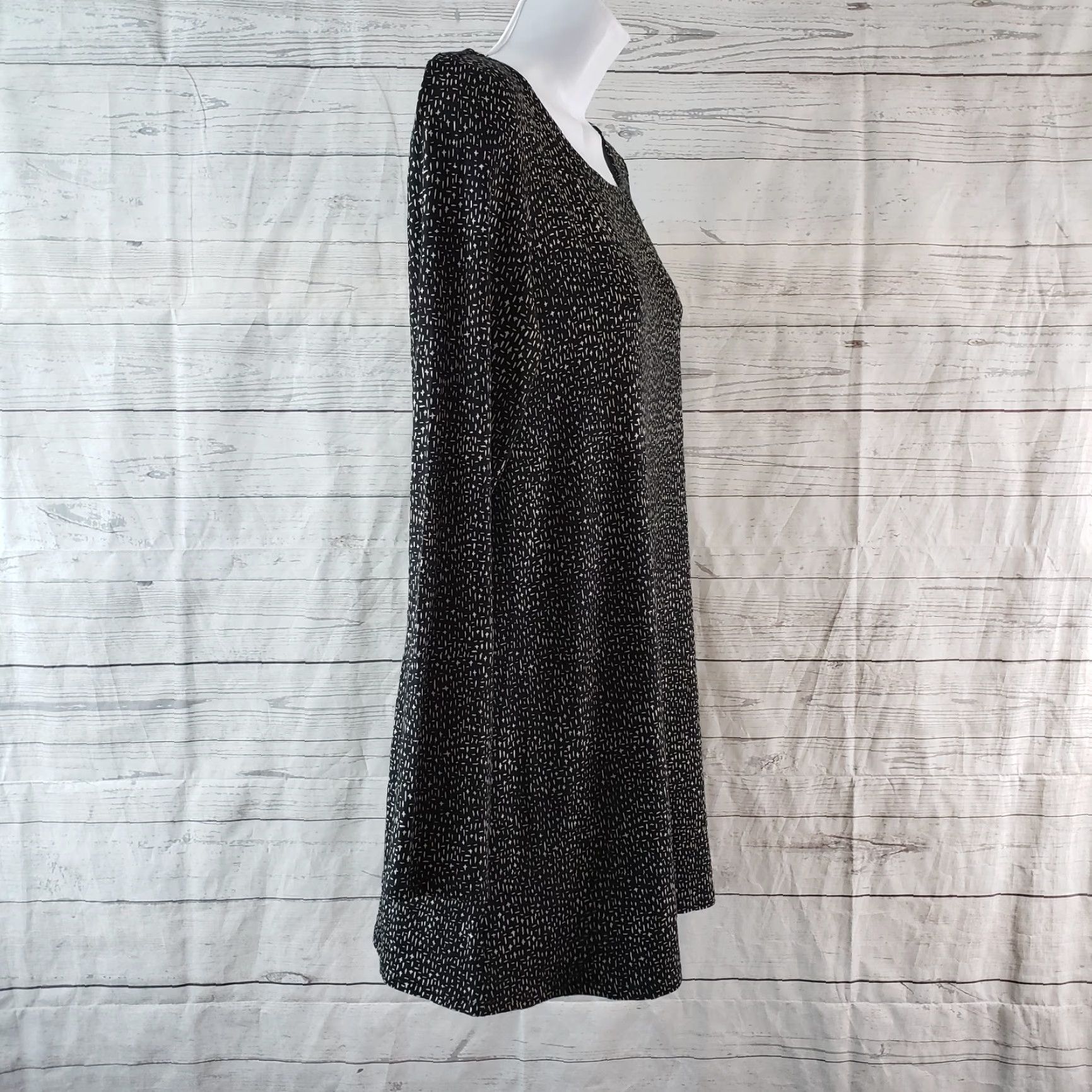 J. Jill J Jill Wearever Collection Womens Tunic Top XS Black Long Sleeve Blouse Shirt Size XS / US 0-2 / IT 36-38 - 3 Thumbnail