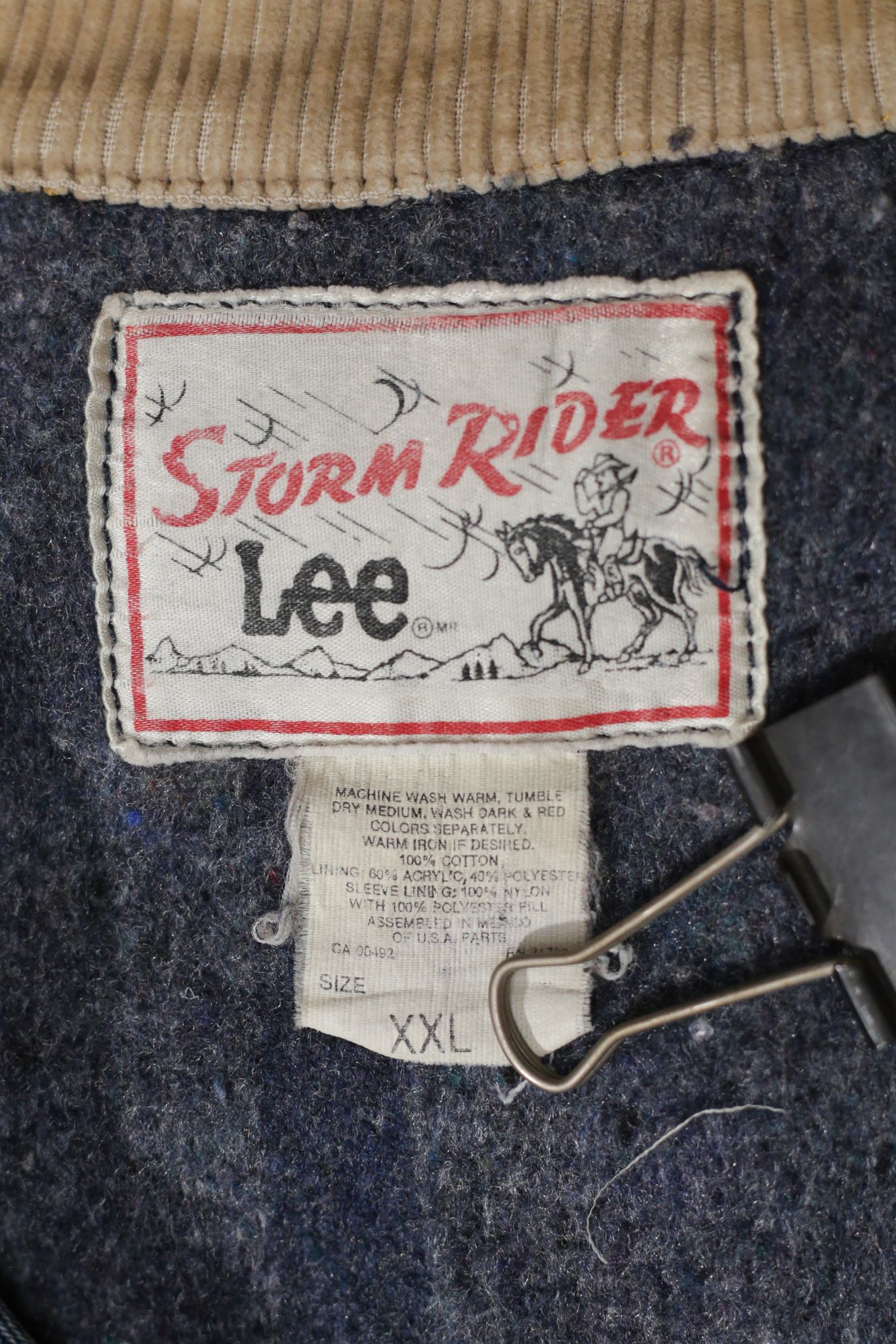 Lee × Vintage 80’s/90's Lee Storm Rider Denim Jacket XXL Size US XXL / EU 58 / 5 - 13 Thumbnail