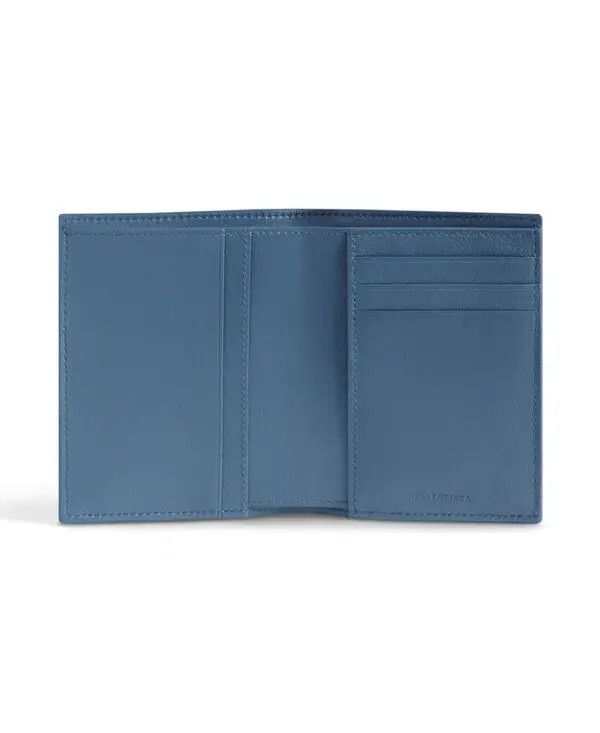 Balenciaga o1mt1gz0226 Size: OS / Cash Vertical Bifolded Wallet In Blue Size ONE SIZE - 3 Thumbnail