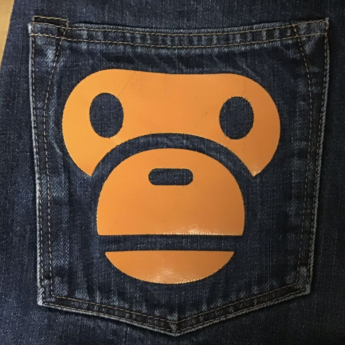 Bape A BATHING APE Baby Milo Denim Pants Indigo M Size US 30 / EU 46 - 4 Thumbnail