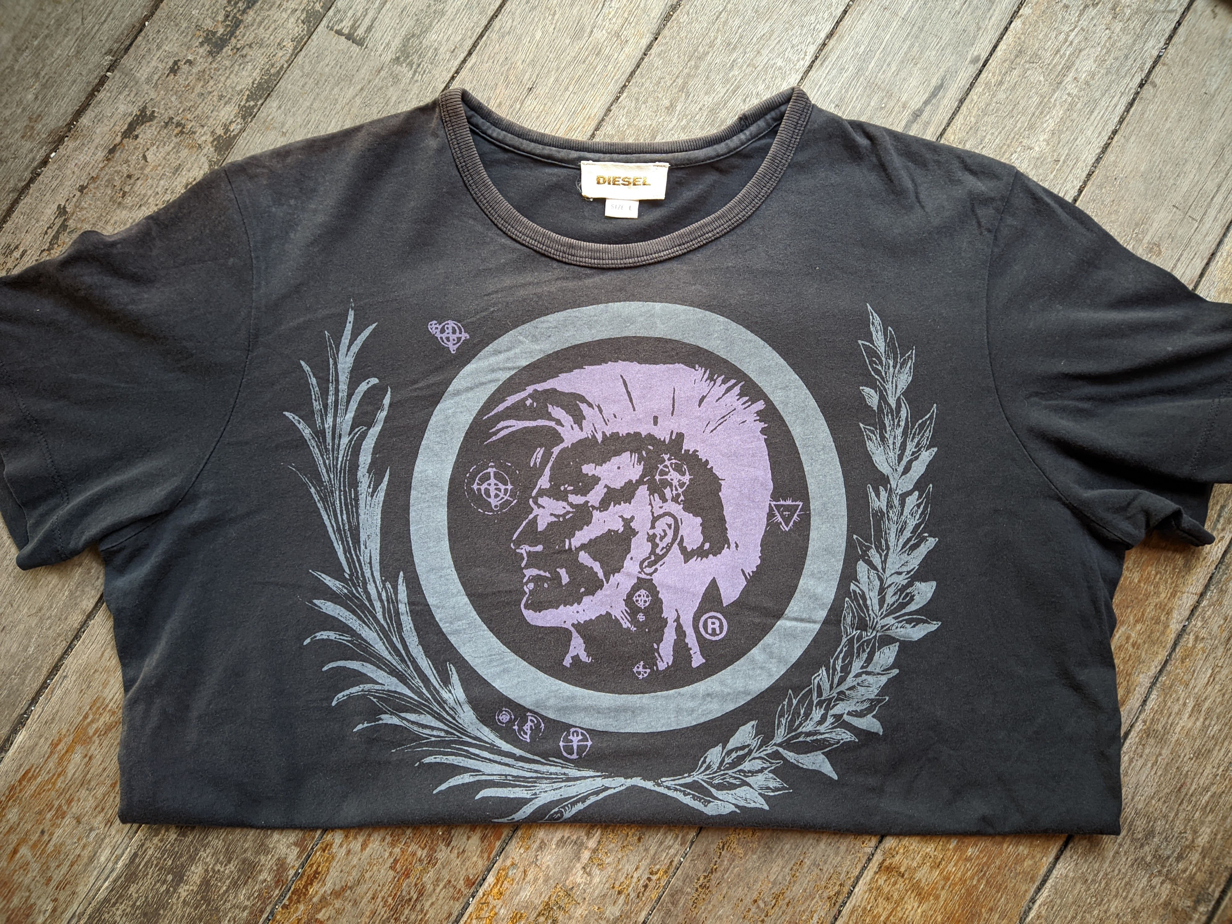Diesel Diesel Punk Graphics Faded Tshirts Size US L / EU 52-54 / 3 - 5 Thumbnail