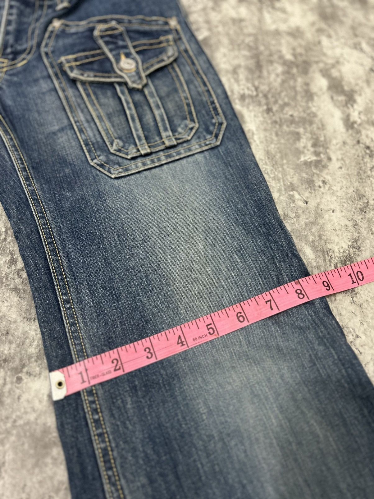 If Six Was Nine Vintage Edge Rupert Multi Pocket Flare Jeans Size US 29 - 17 Thumbnail