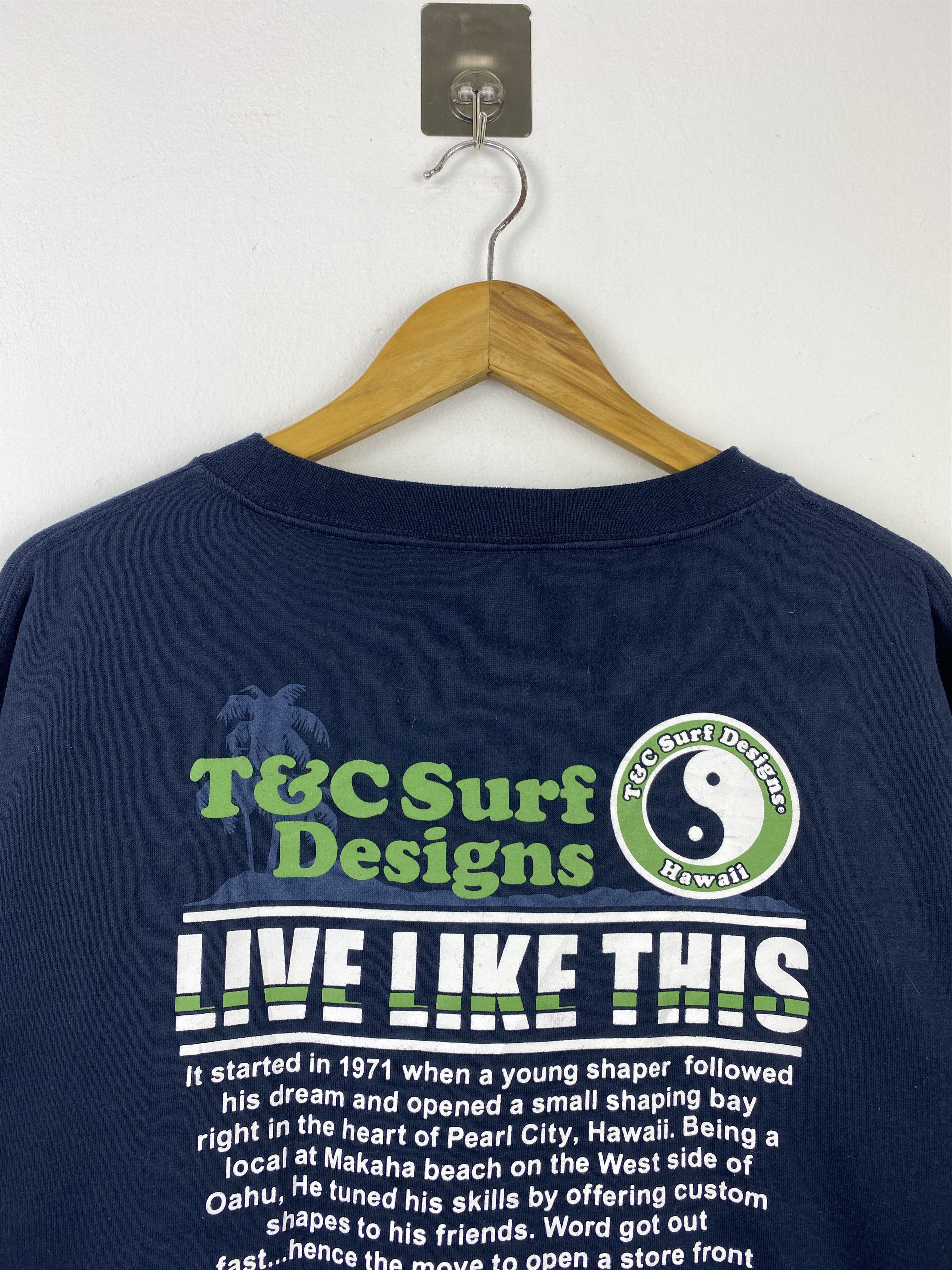 Japanese Brand Vintage T&C Surf Designs Hawaii Yin Yang Crewneck BP0045 Size US XL / EU 56 / 4 - 4 Thumbnail