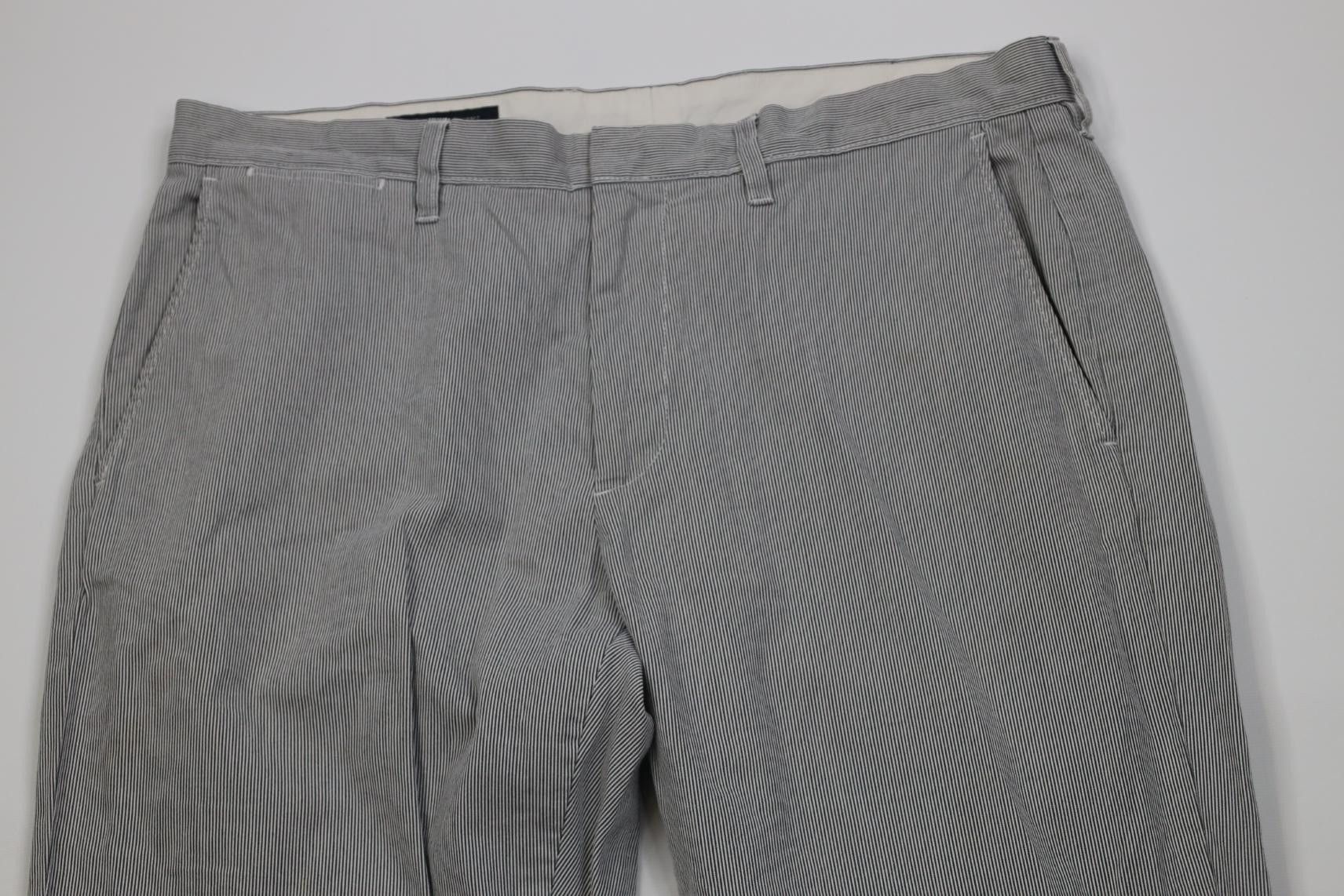 J.Crew Vintage Y2K J Crew Pinstriped Straight Leg Chino Pants Size US 33 - 2 Thumbnail
