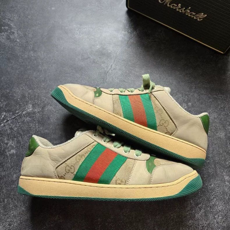 Gucci Gucci Dirty Patterned Sneakers Size 7.5-2506 Size US 7.5 / EU 40-41 - 4 Thumbnail