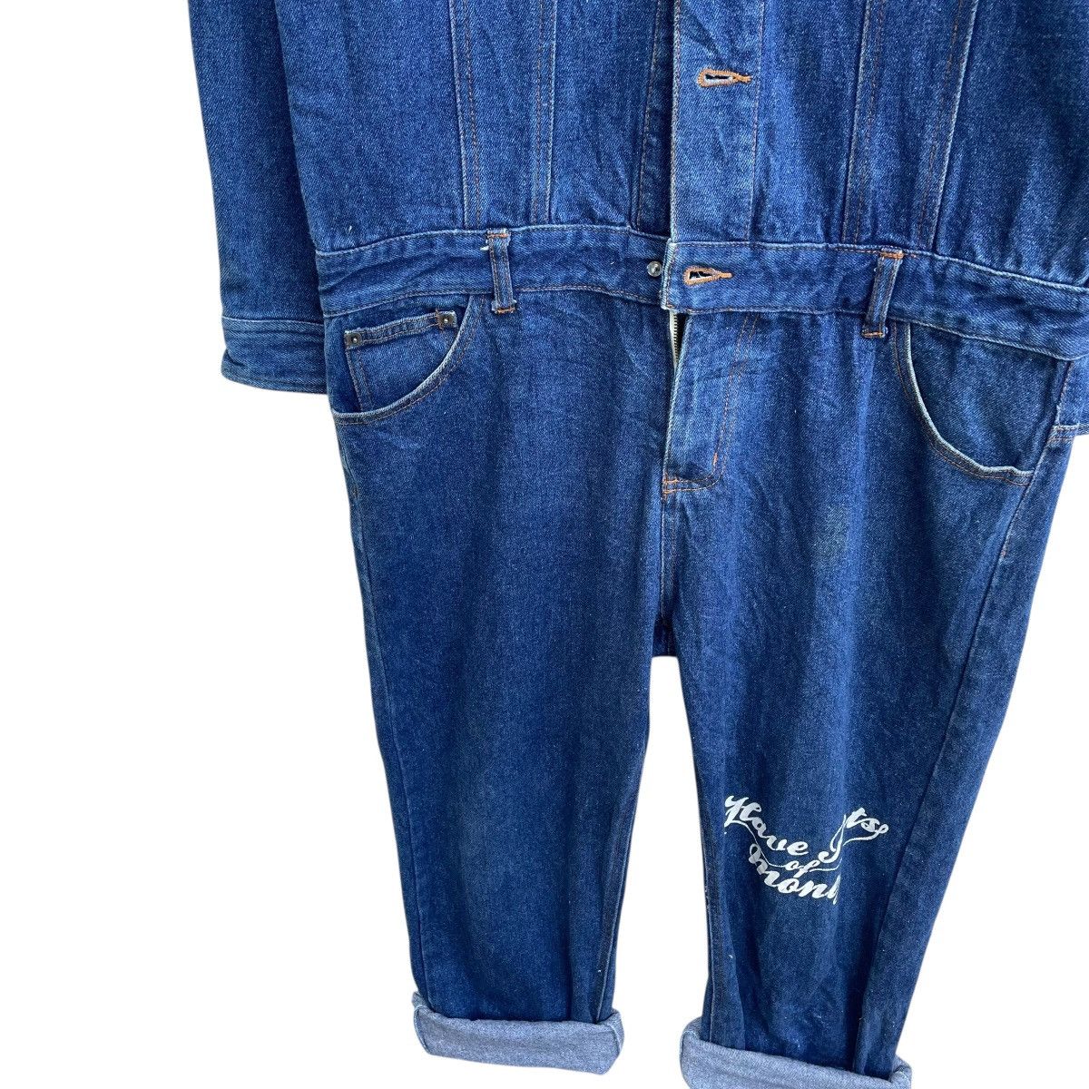 Japanese Brand × Vintage Vintage Denim Coveralls Agate Label Size Large Size US 36 / EU 52 - 5 Thumbnail