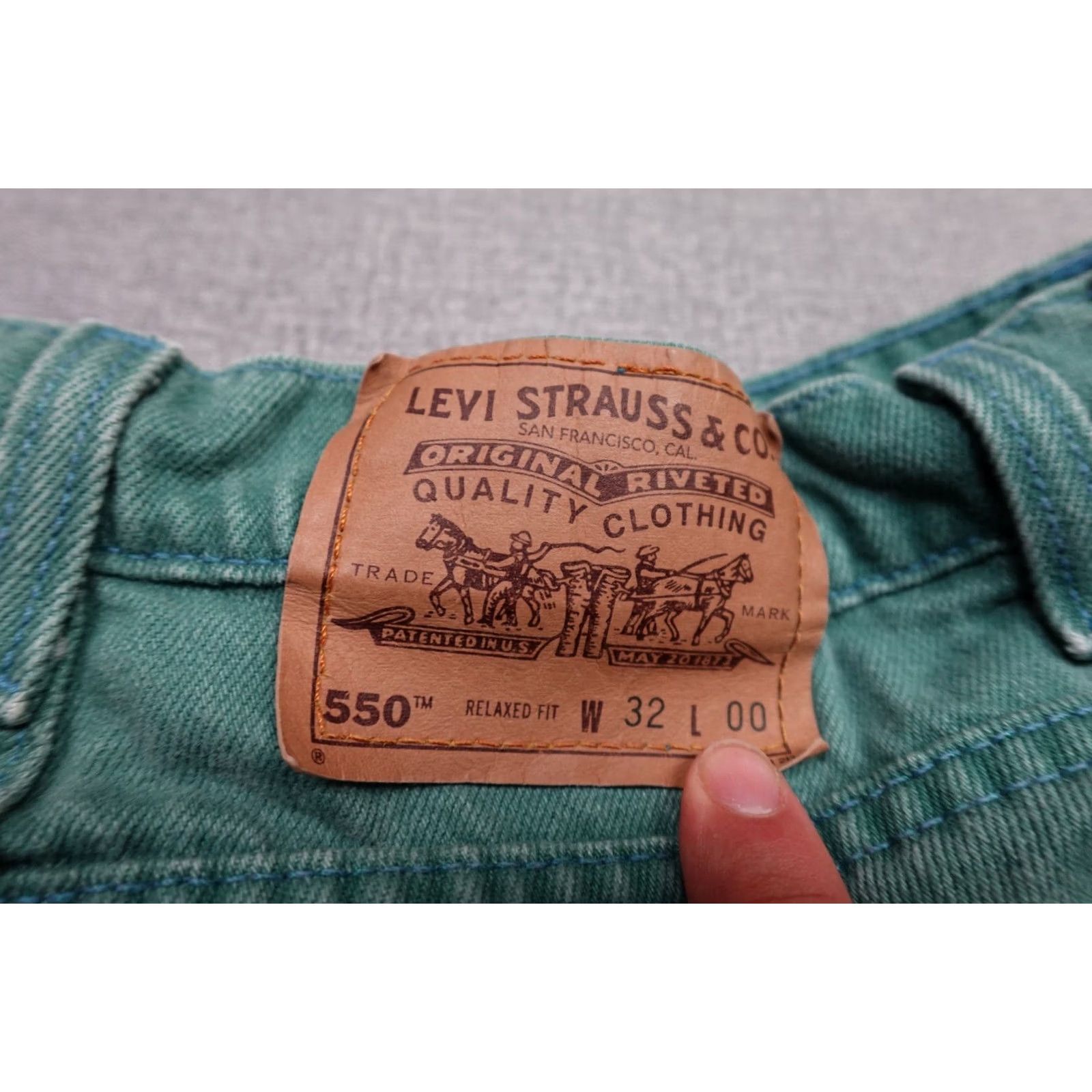 Levi's VINTAGE Levi's 505 Shorts Mens 32 Blue Denim Jorts Red Batwing Orange Tab 1993 Size US 32 / EU 48 - 5 Thumbnail