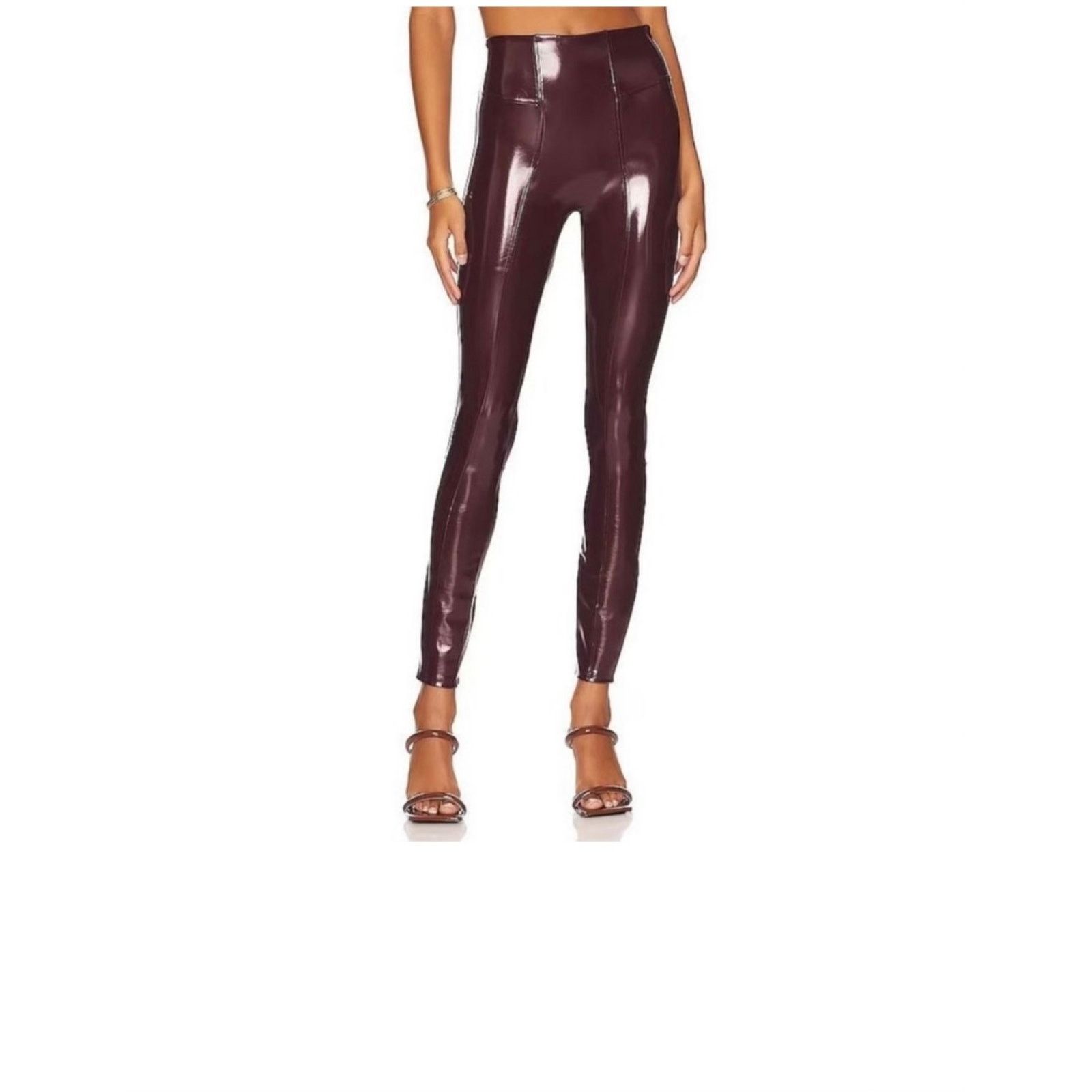 Spanx NWT Spanx Faux Patent Leather Leggings Women’s Sz Small Tall Size 27" / US 4 / IT 40 - 2 Thumbnail