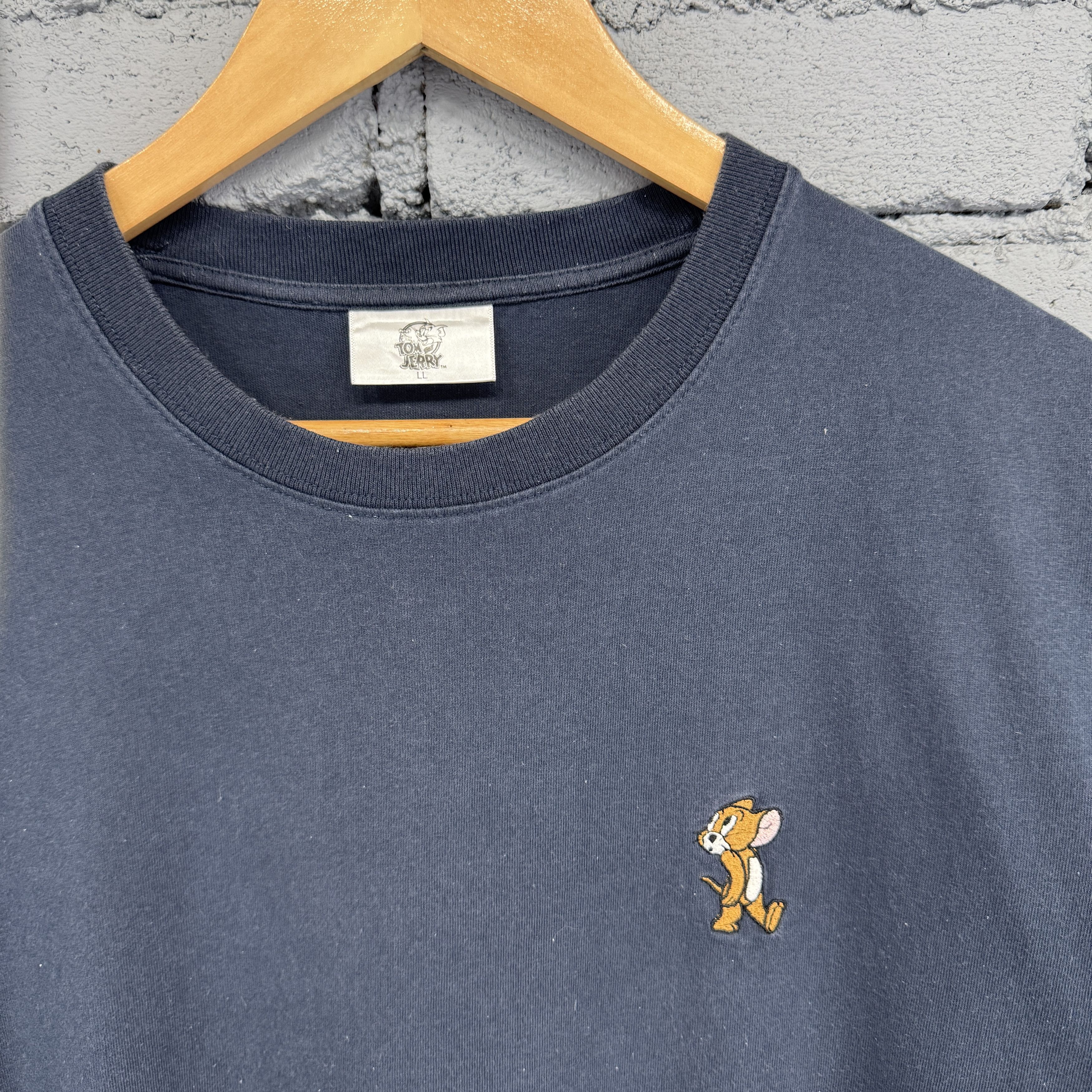 Vintage Tom & Jerry Big Logo Backhit Tshirt Sunfaded Size US L / EU 52-54 / 3 - 3 Thumbnail