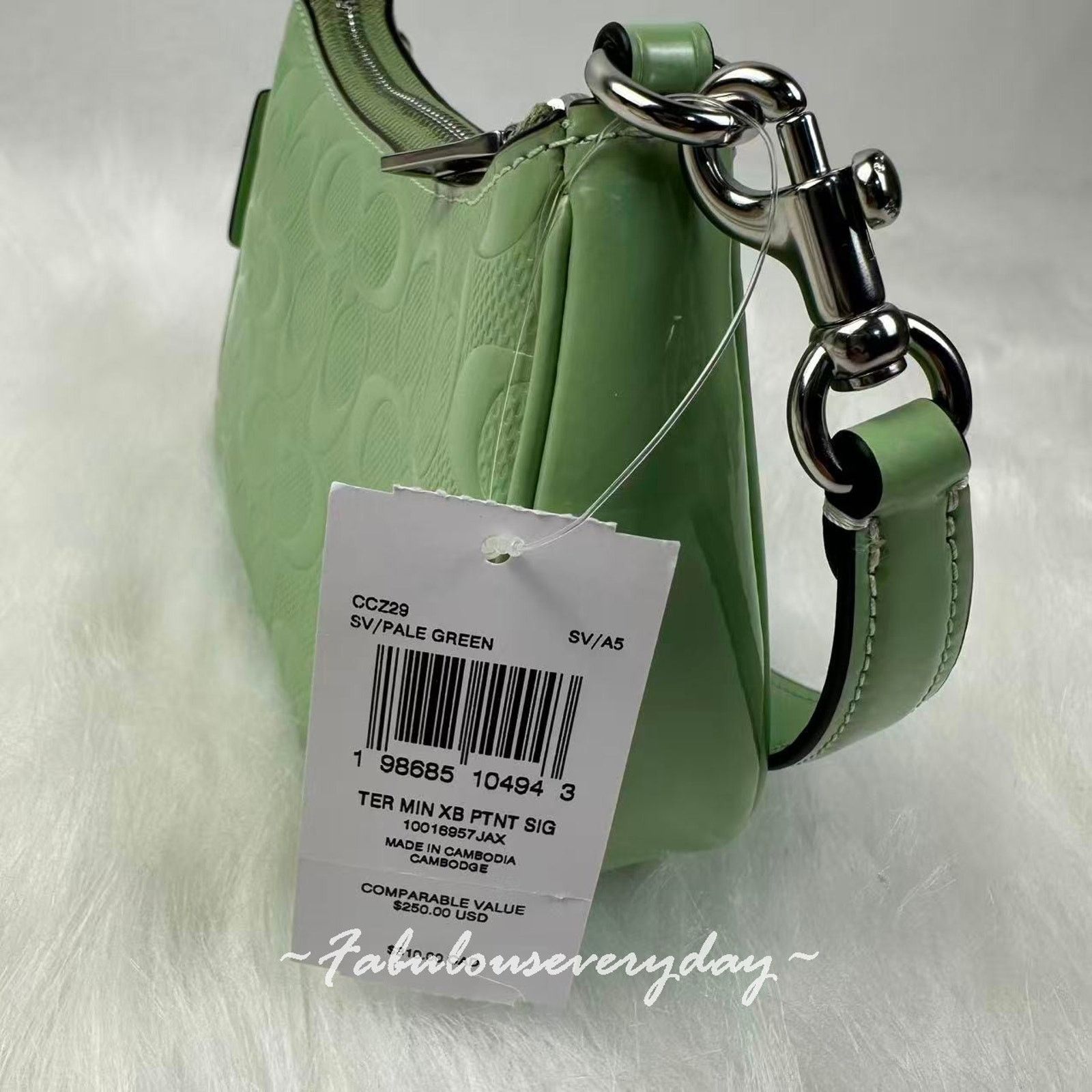 Coach Coach Teri Mini Crossbody Sig Leather Heart Charm Pale Green Size ONE SIZE - 6 Thumbnail