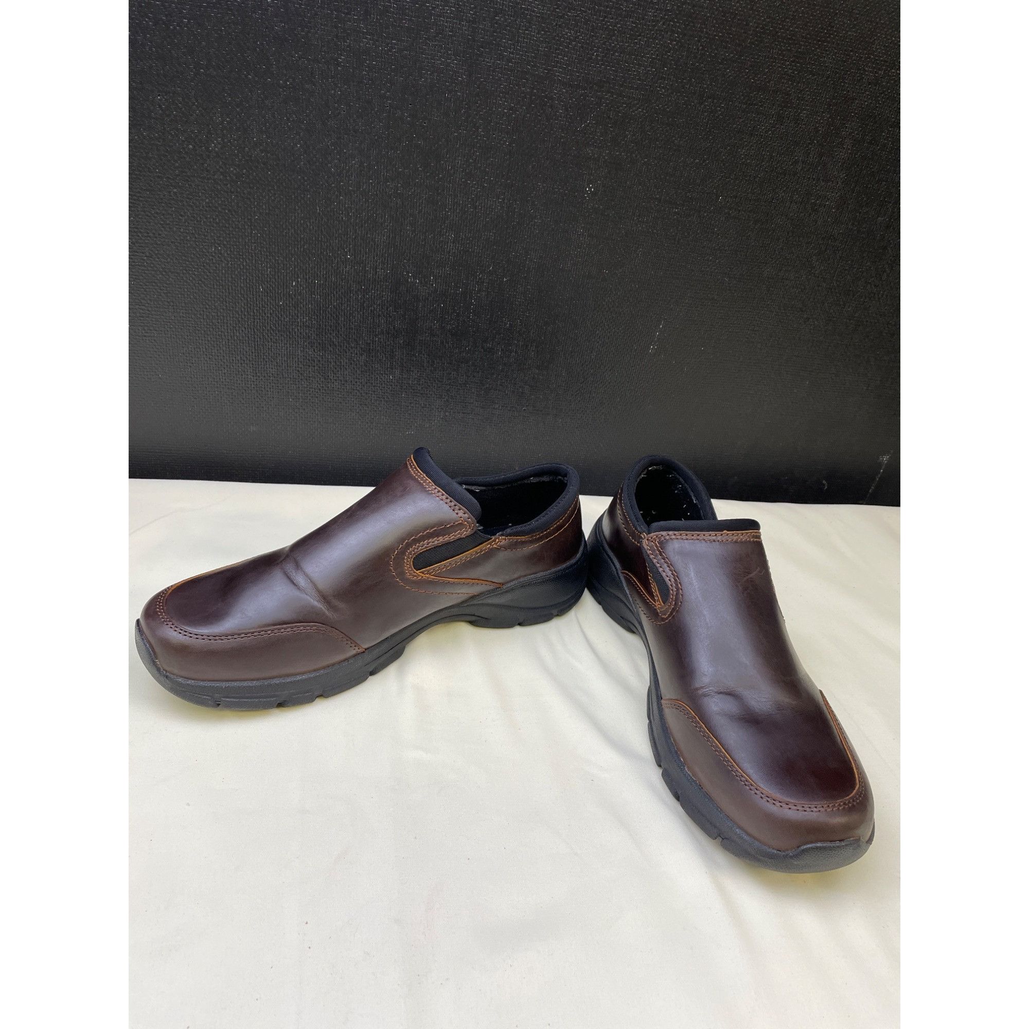 Lands' End Lands End Women's Leather Brown Comfort Slip on Shoes Size 9 Size US 9 / IT 39 - 2 Thumbnail