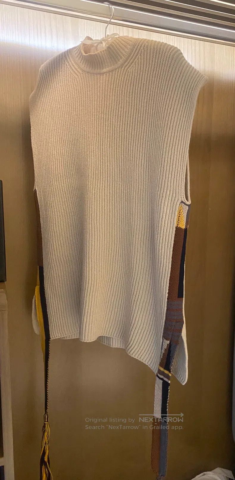 Jil Sander size 46 Beige sleeveless sweater