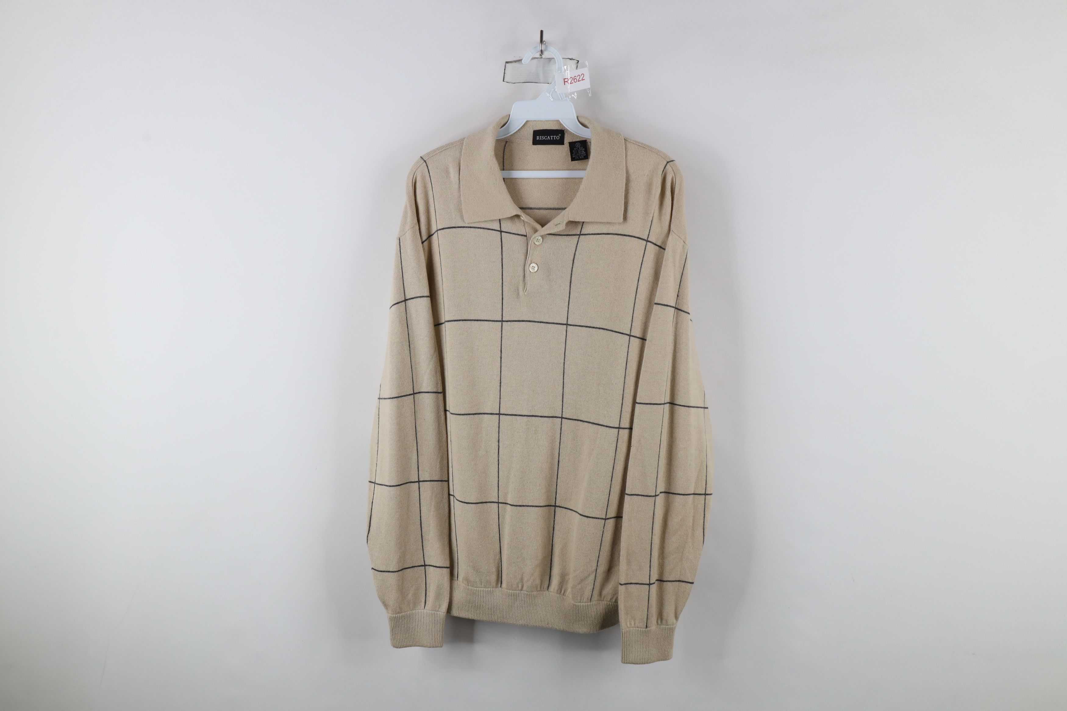 Vintage Vintage 90s Streetwear Cashmere Blend Knit Collared Sweater Size US M / EU 48-50 / 2 - 1 Thumbnail