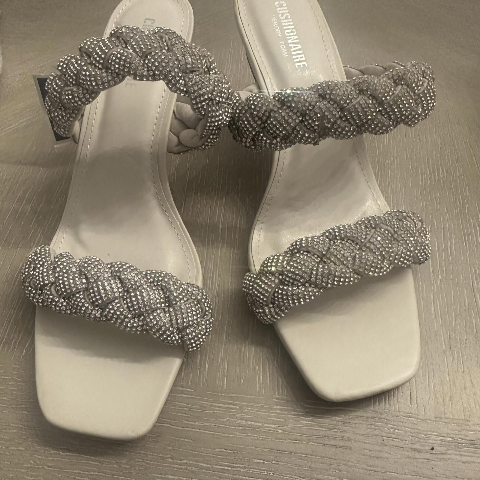 Designer Stylish Braided Stiletto Slide Sandals by Cushionaire Size US 9.5 / IT 39.5 - 4 Thumbnail