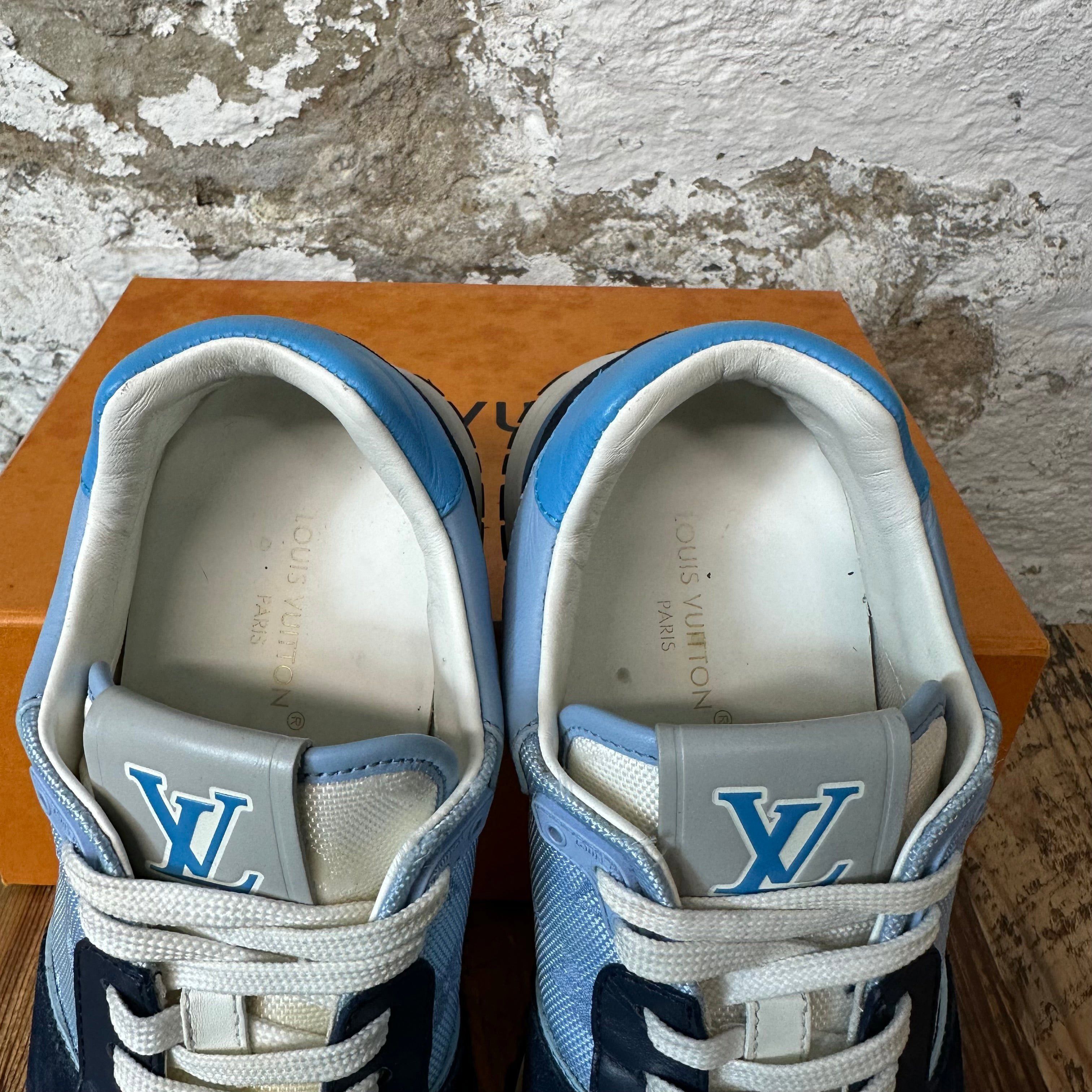 Louis Vuitton Louis Vuitton Blue Monogram Runaway Sneaker Sz 6.5 (5LV) Size US 6.5 / EU 39-40 - 4 Thumbnail