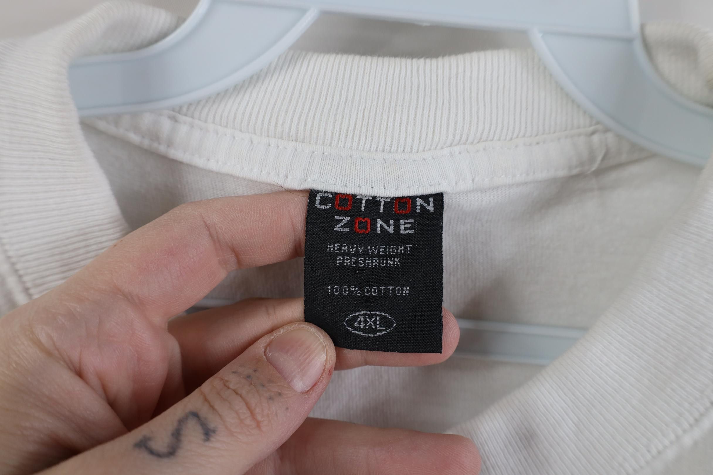 Vintage Vintage 90s Y2K Streetwear Cotton Short Sleeve T-Shirt White Size US XXL / EU 58 / 5 - 5 Thumbnail