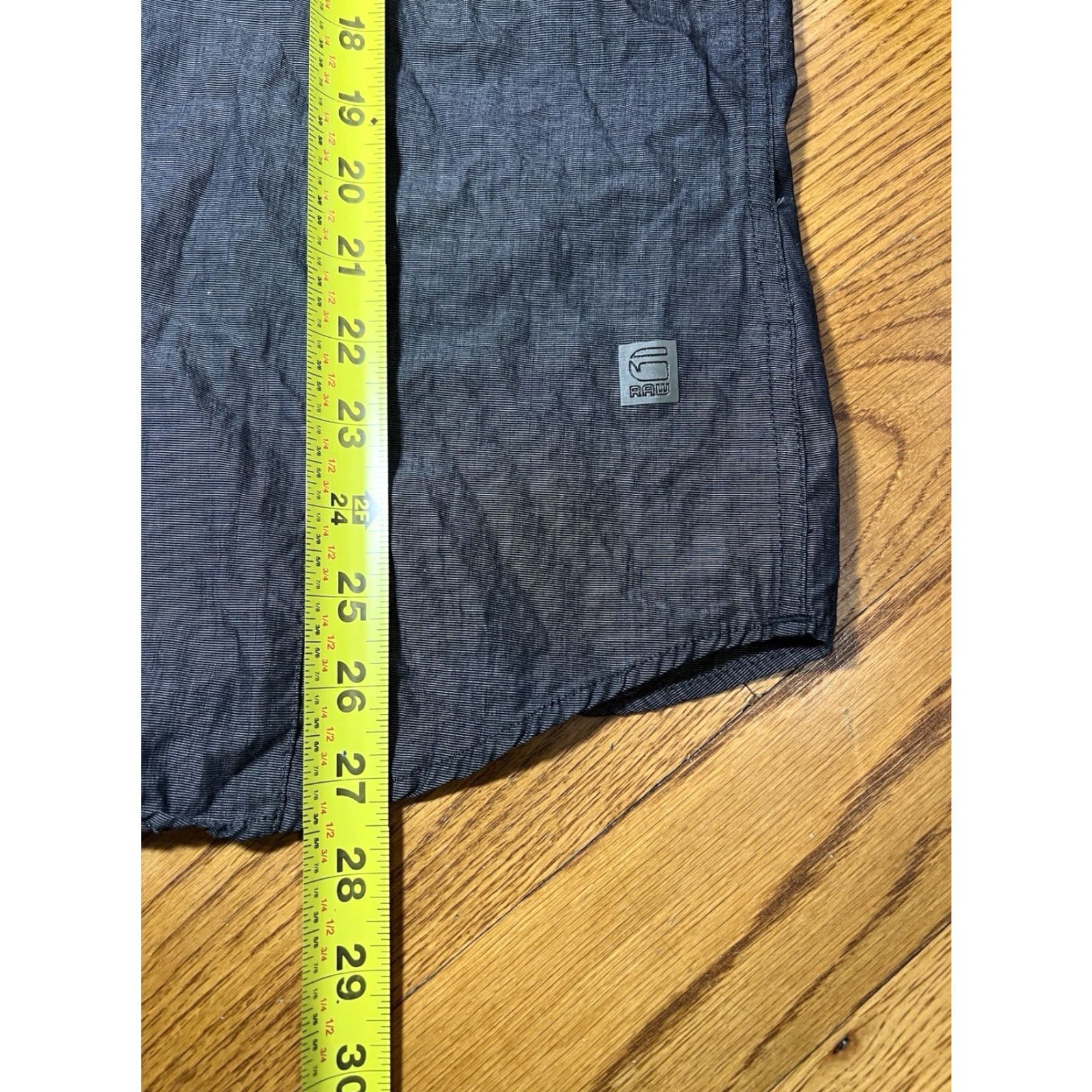 Vintage G Star Raw Men Button-Up Shirt Long Sleeve Black L Slim Fit Cotton Lyocell Elastane Woven Pockets Zipper Button-Down Collar Casual Black L Mens Size US L / EU 52-54 / 3 - 7 Thumbnail