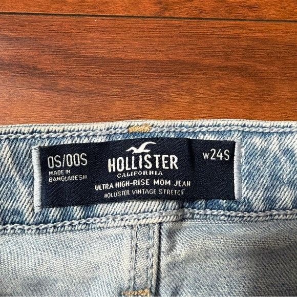 Hollister Hollister Ultra High-Rise Mom Light Blue Jeans Sz 0S/00S w24 Size 42" / US 20 - 4 Thumbnail