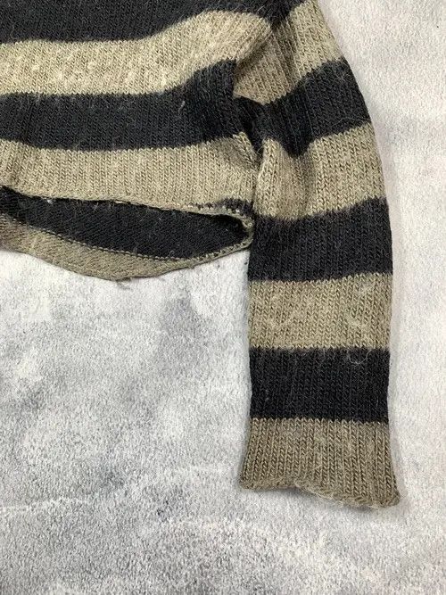Japanese Brand × Vintage Y2K Vintage Striped Cropped Sweater Size ONE SIZE - 4 Thumbnail