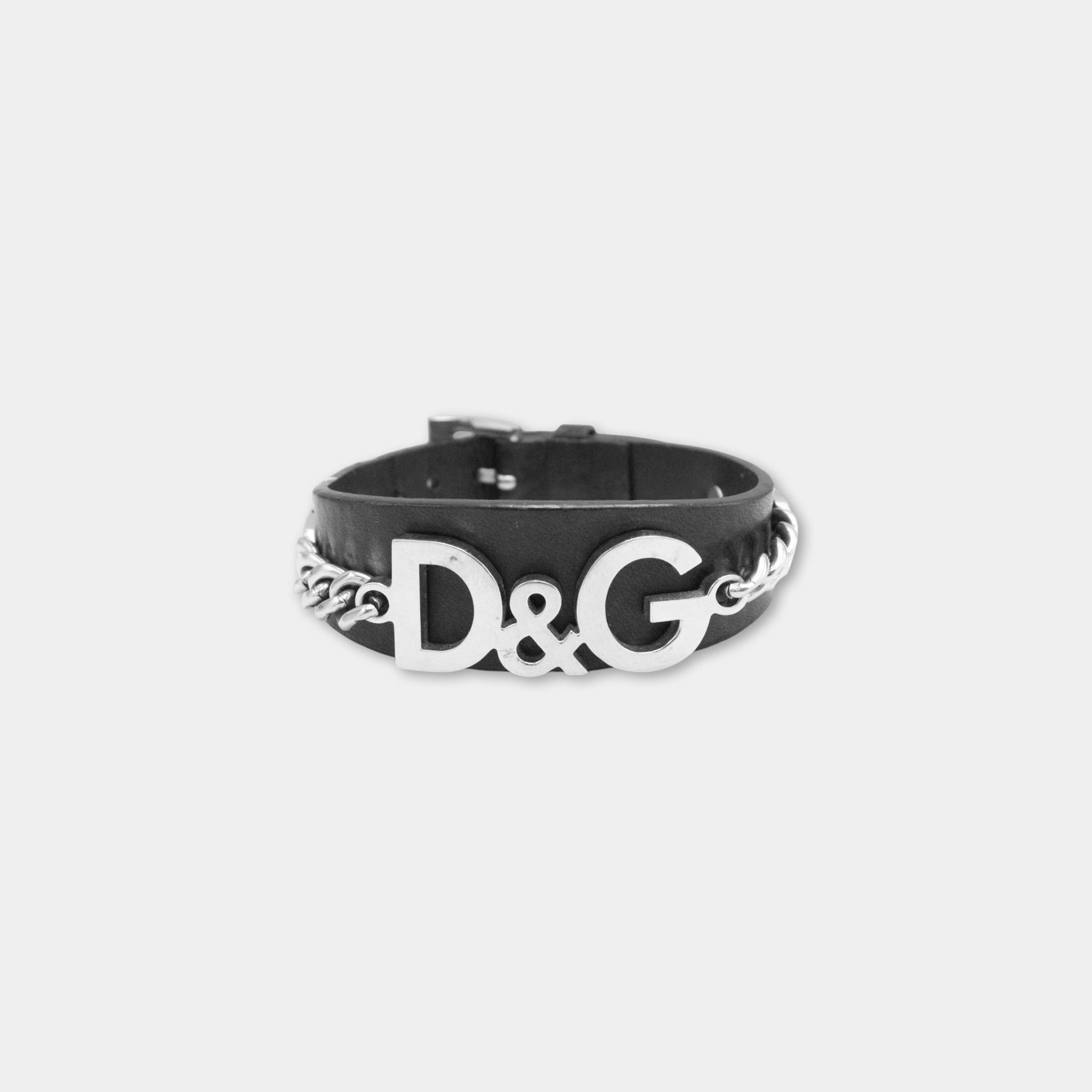 Dolce & Gabbana Leather Strap Bracelet