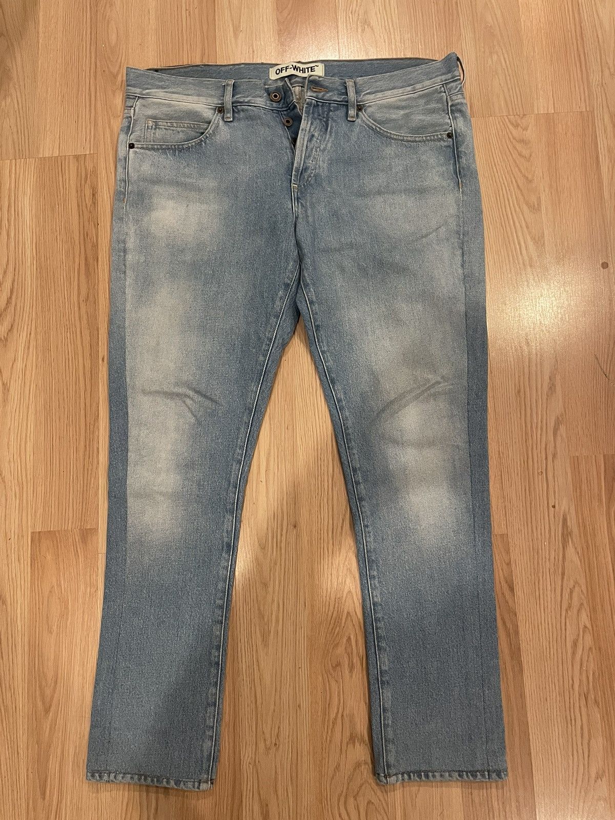 image of Off White Off-White Light Denim in Blue, Men's (Size 36)