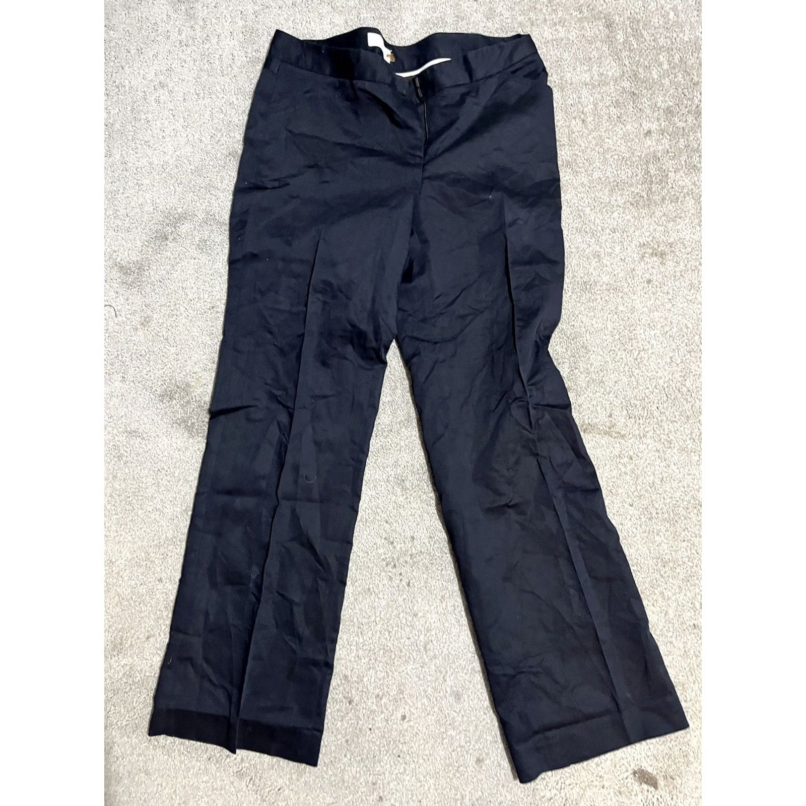Calvin Klein CALVIN KLEIN Women's Pants Size 8 Black Straight Leg Chino Stretch Mid Rise Size 30" / US 8 / IT 44 - 2 Thumbnail