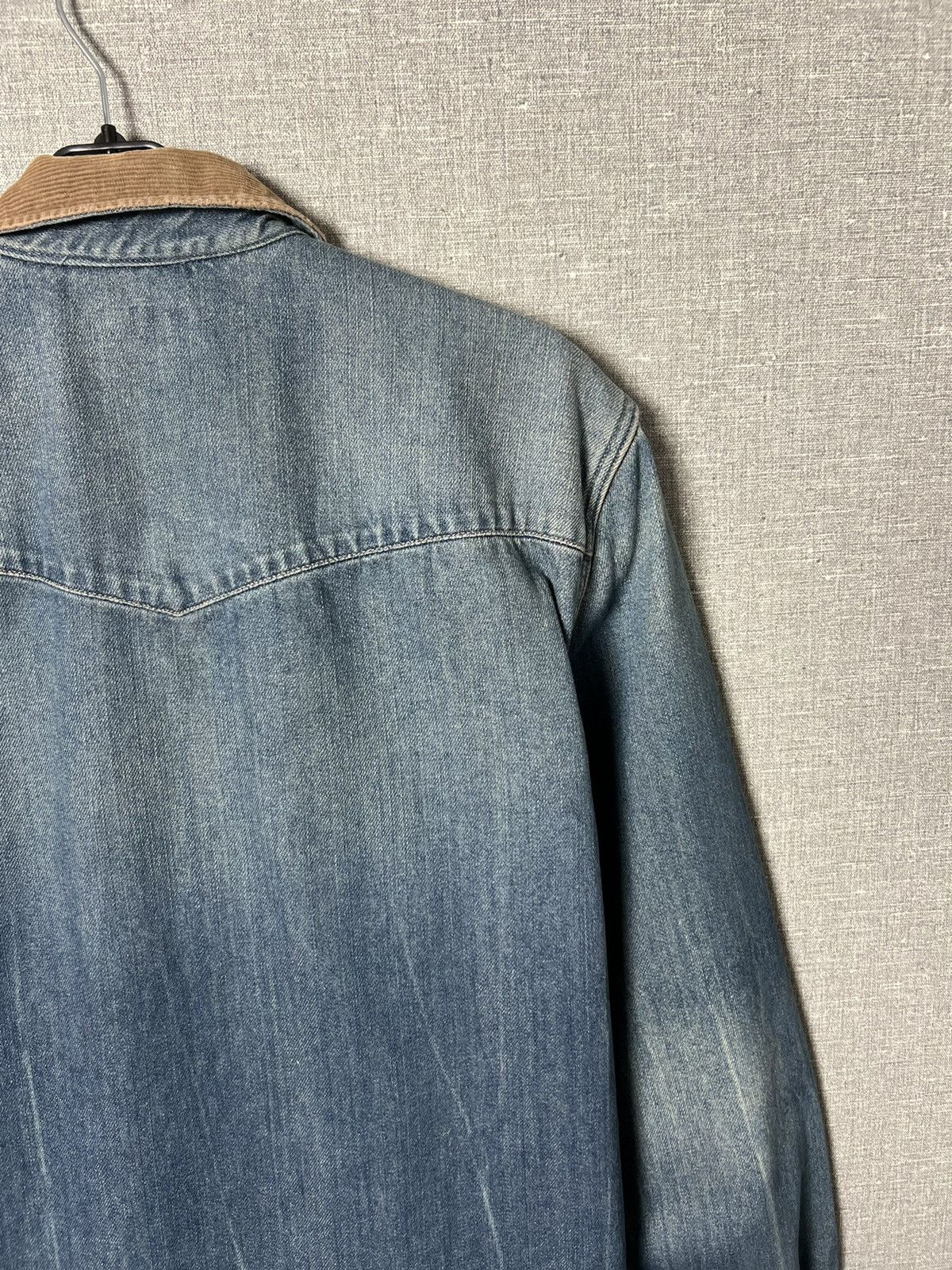 Allsaints AllSaints Redford Denim Long Sleeve Corduroy Collar Shirt Size US M / EU 48-50 / 2 - 16 Thumbnail