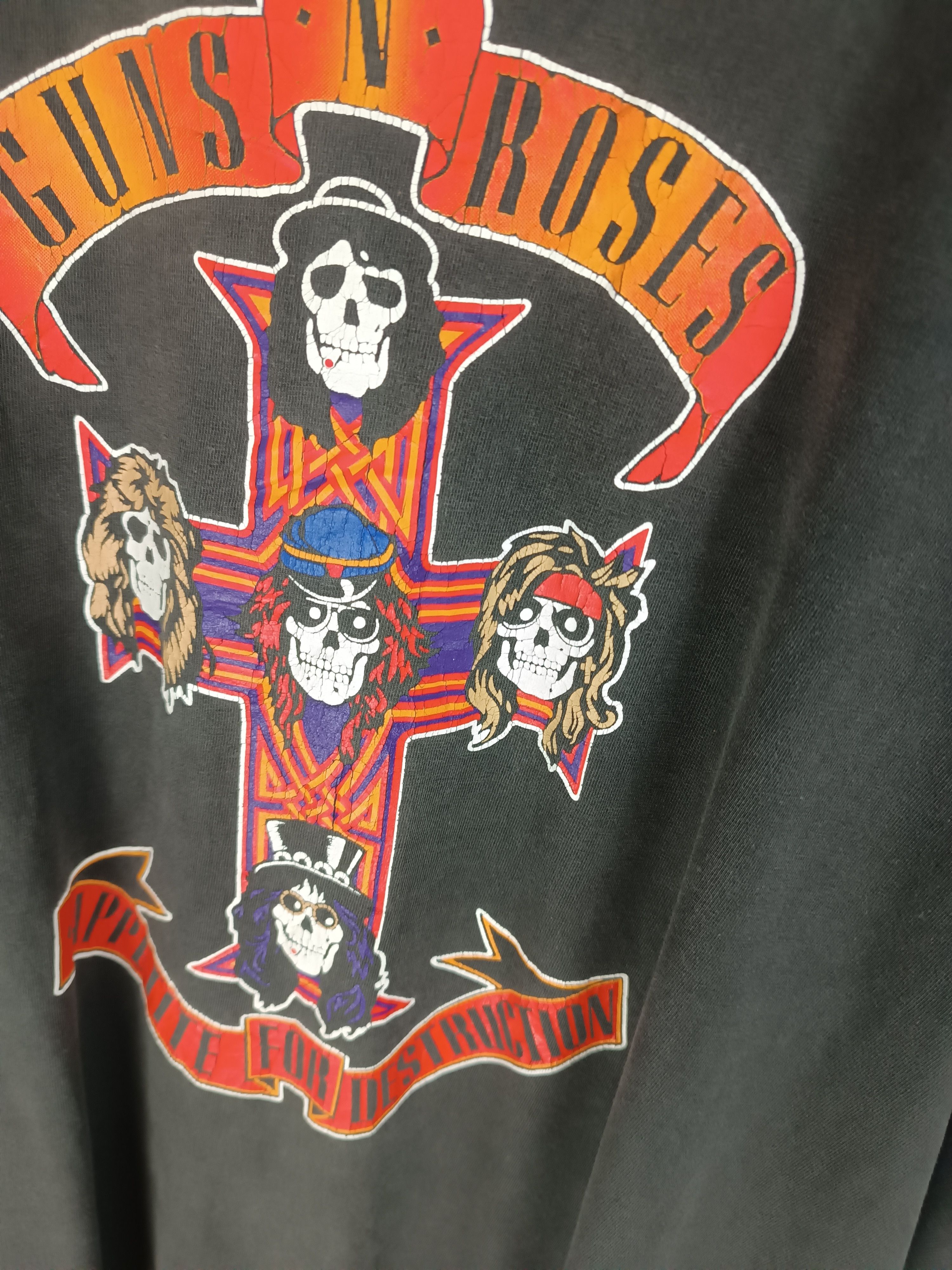 Band Tees VINTAGE 2000s GUNS N' ROSES CROSS LOGO TEE acdc bon jovi Size US L / EU 52-54 / 3 - 11 Thumbnail