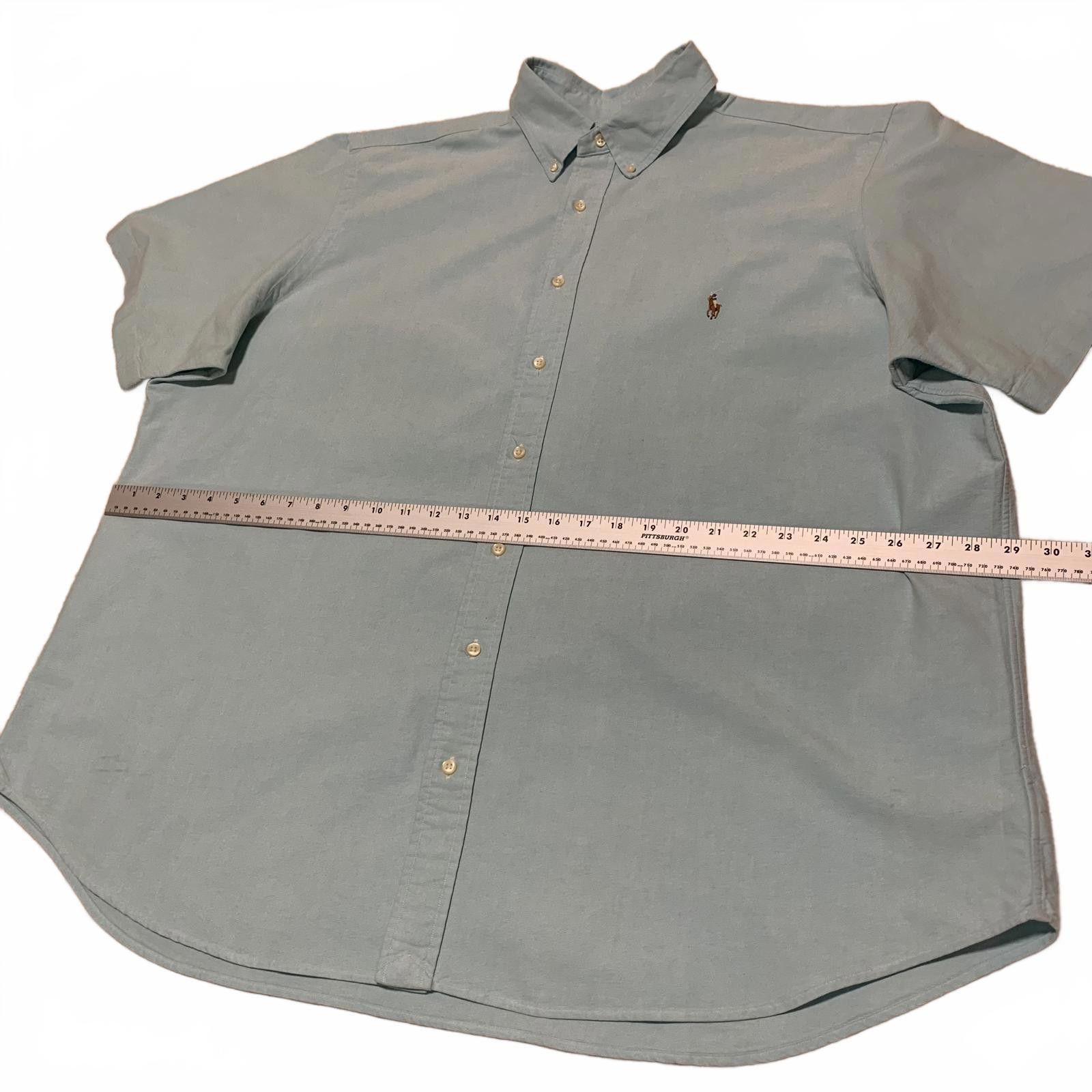 Polo Ralph Lauren Ralph Lauren Men's 2XB Light Teal Short Sleeve Button Shirt Size US XXL / EU 58 / 5 - 8 Thumbnail