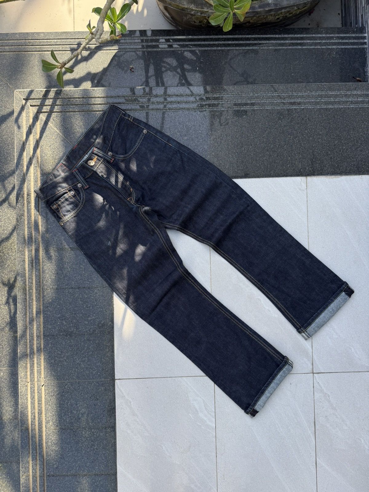 Edwin × Vintage 90’s EDWIN RARE POCKET LOGO Y2K RETRO DENIM Size US 32 / EU 48 - 1 Thumbnail