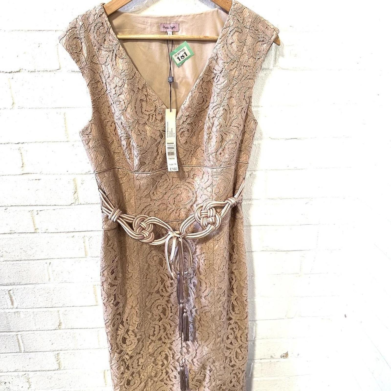 Other Women's Pink and Tan Dress Size L / US 10 / IT 46 - 1 Thumbnail