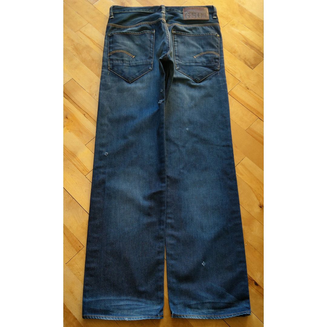 G-Star Flared Raw Denim Stacked Pants Skinny Baggy Alt Neo Goth 31 Size US 31 - 19 Thumbnail