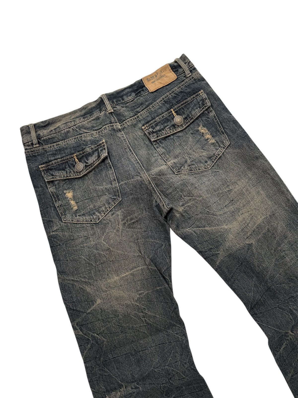 If Six Was Nine BACK & BORIN FLARE DISTRESSED STYLE JEANS Size US 36 / EU 52 - 8 Thumbnail