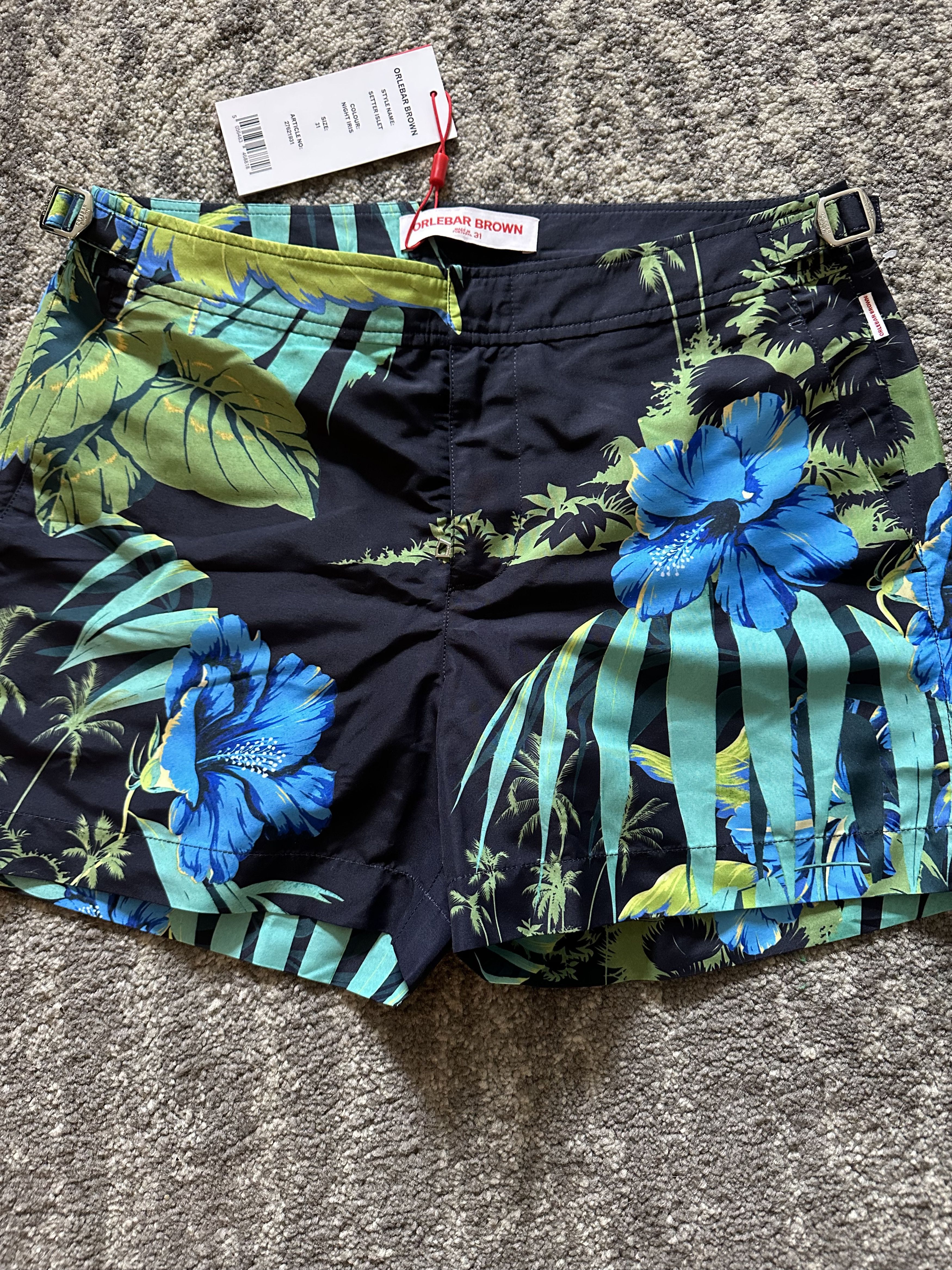 Orlebar Brown Swim shorts bulldog in night iris design Size US 31 - 1 Thumbnail